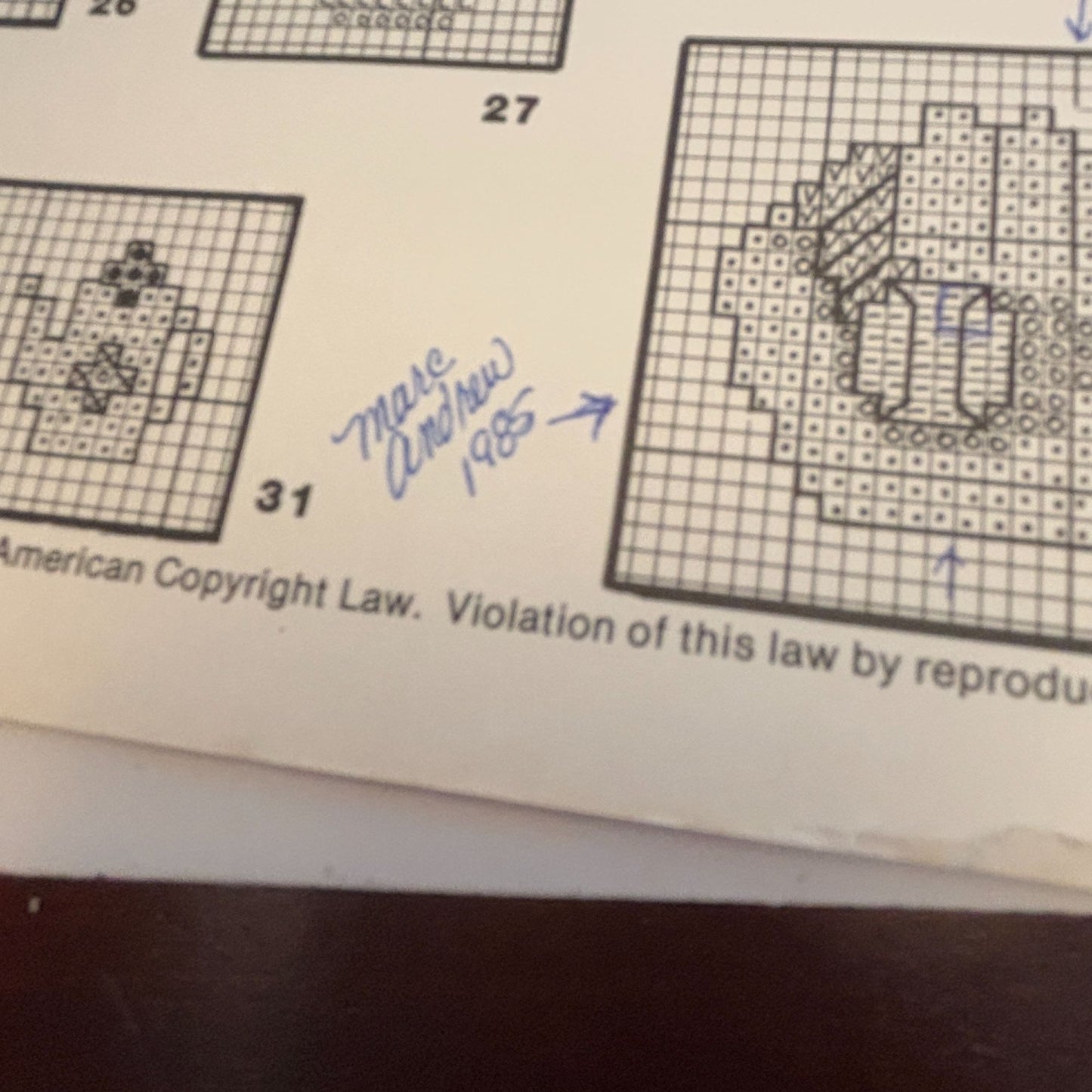 Graphworks Cross Stitch Patterns Leaflet Mini Motif Baby Childrens Clothes V2