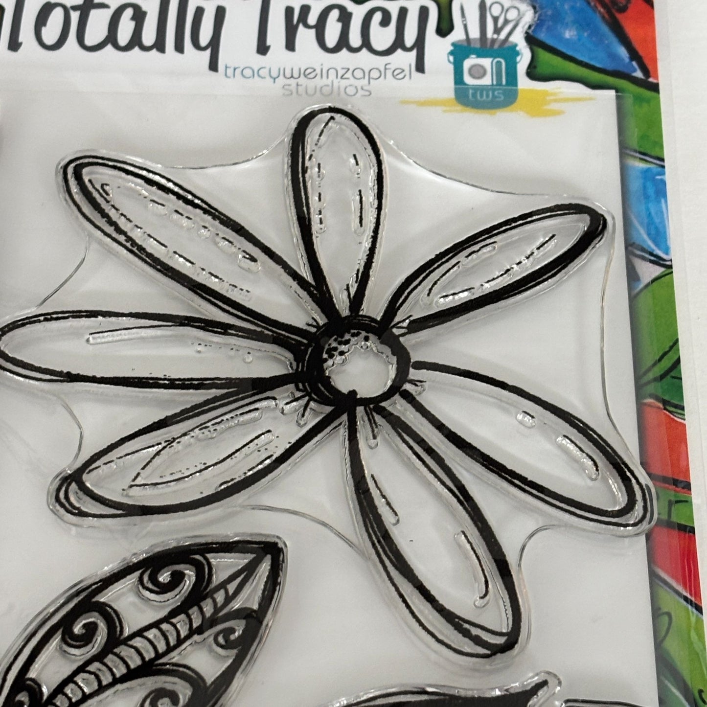 Dare 2B Artzy Clear Stamp Set Embrace Life Flower Leaf Inspirational Quote Words