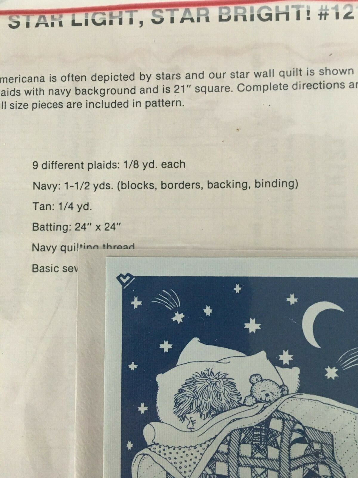 Country Threads Pieced Quilt Pattern Star Light Star Bright Americana Wall 121