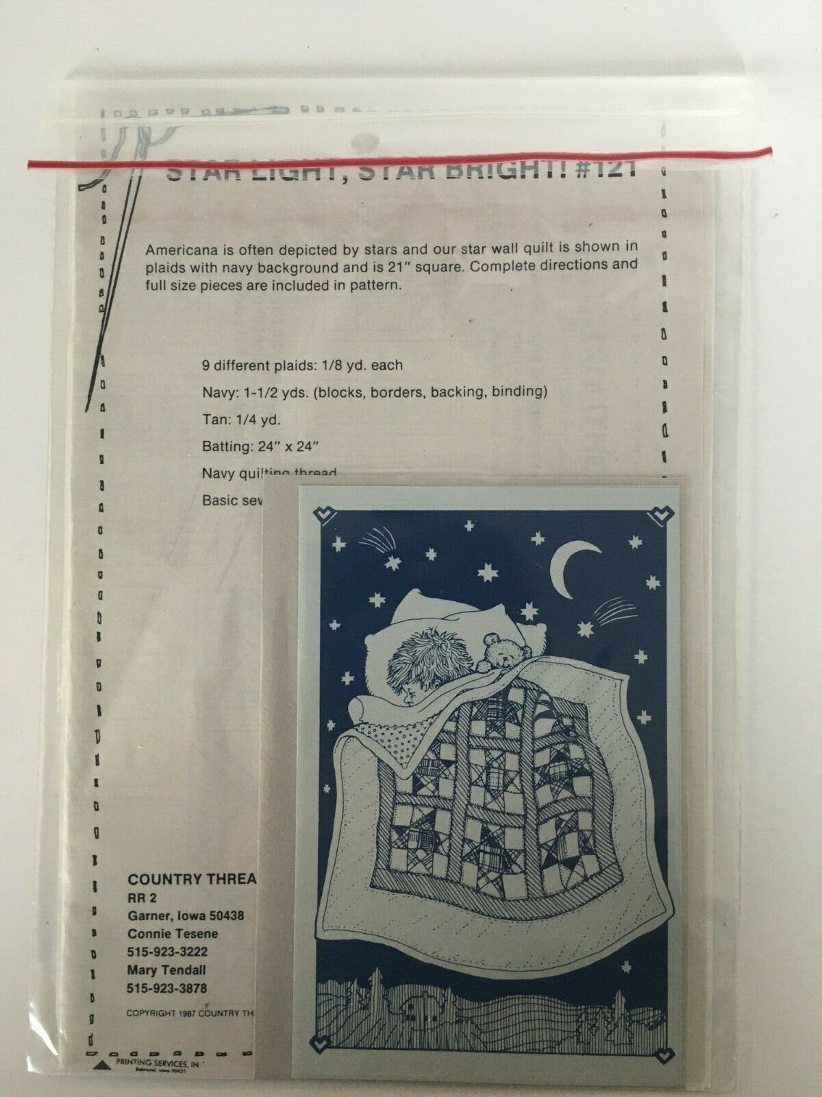 Country Threads Pieced Quilt Pattern Star Light Star Bright Americana Wall 121