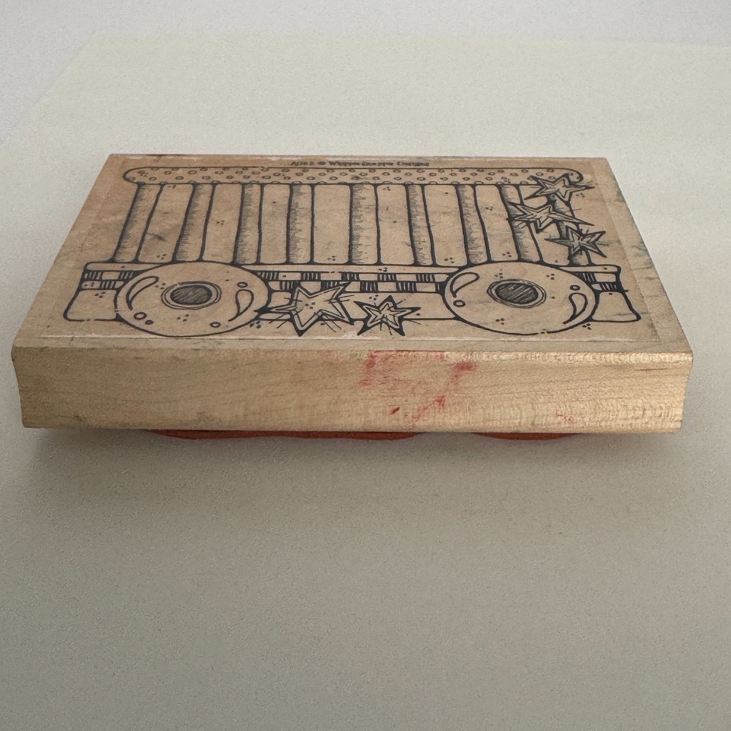 Whipper Snapper Wood Rubber Stamp Circus Train Card Making Animal Cage Craft