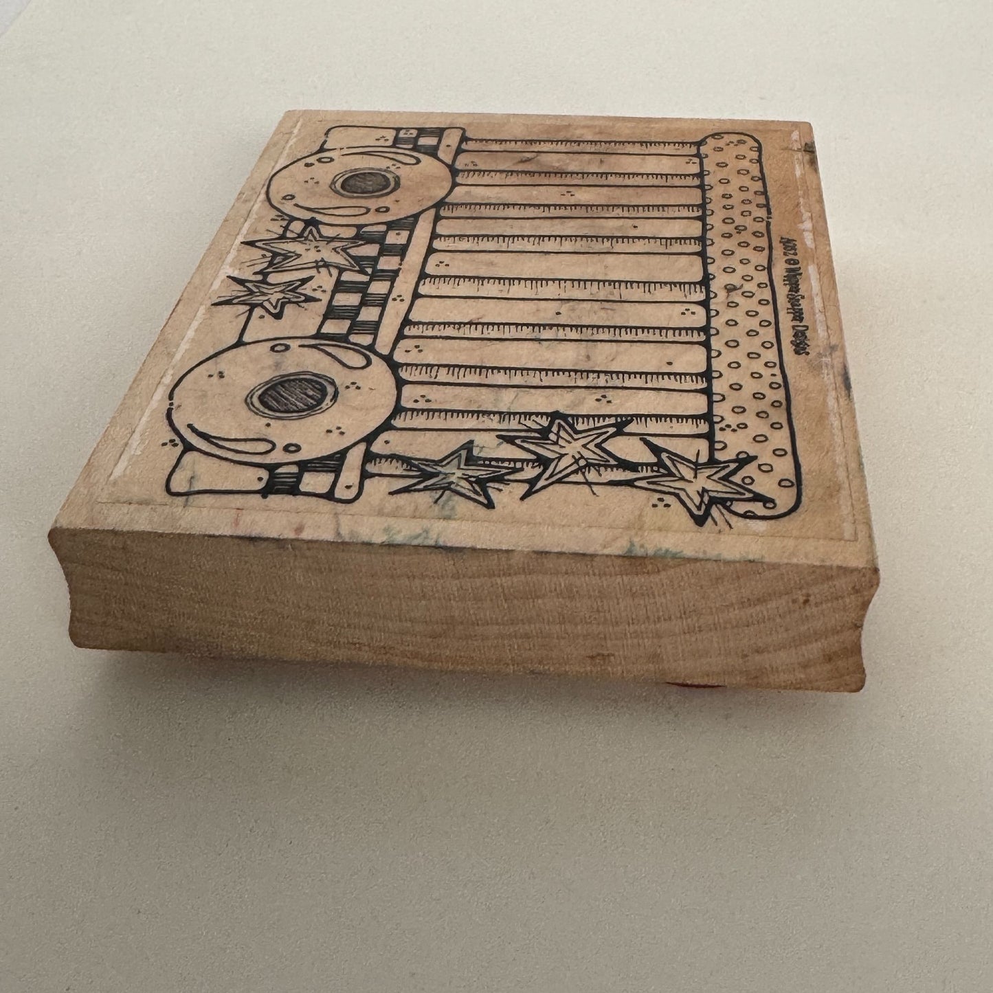 Whipper Snapper Wood Rubber Stamp Circus Train Card Making Animal Cage Craft