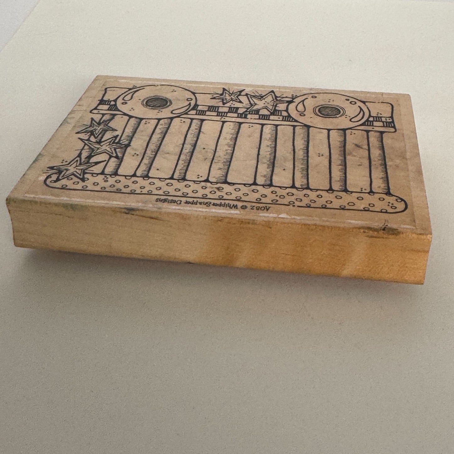 Whipper Snapper Wood Rubber Stamp Circus Train Card Making Animal Cage Craft