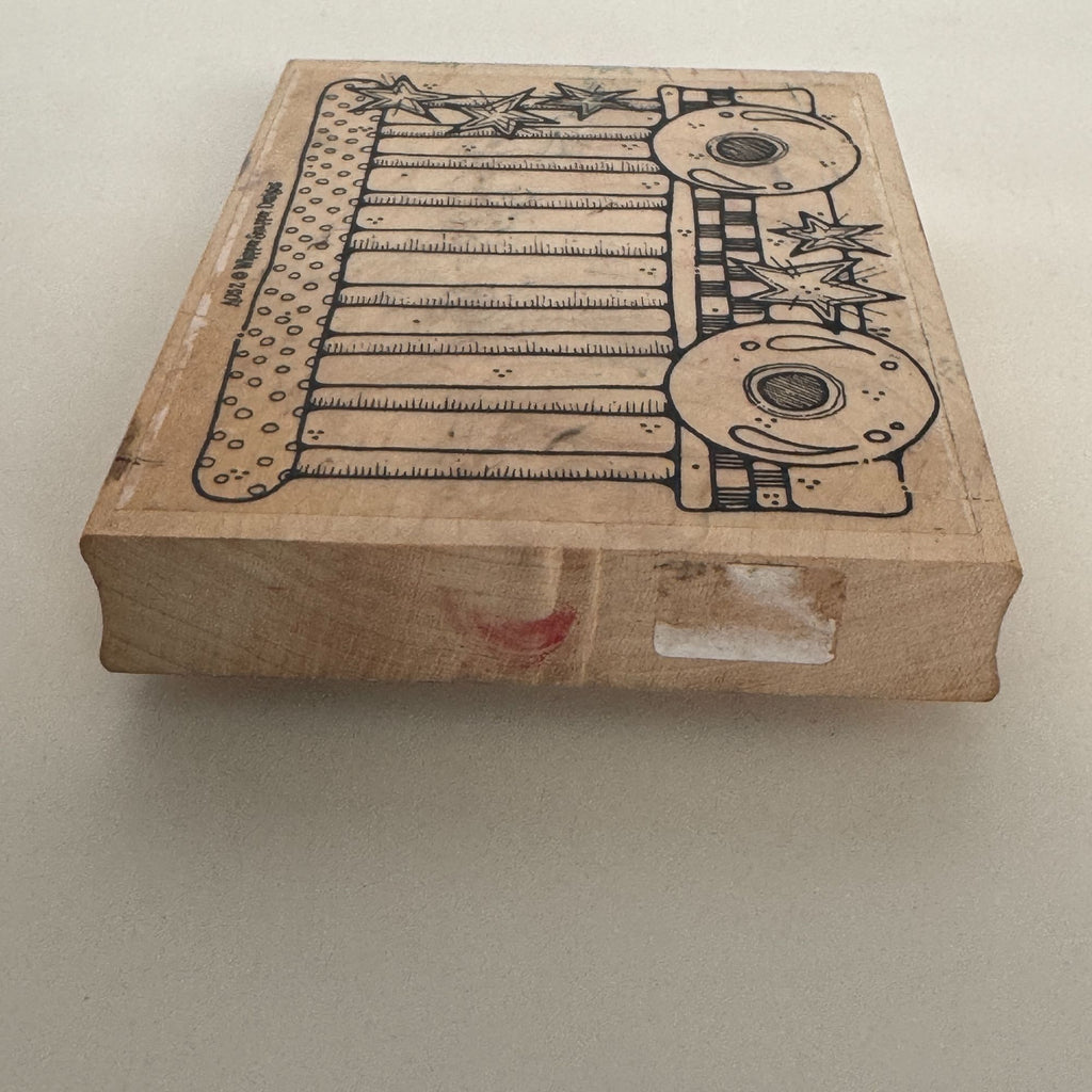 Whipper Snapper Wood Rubber Stamp Circus Train Card Making Animal Cage Craft