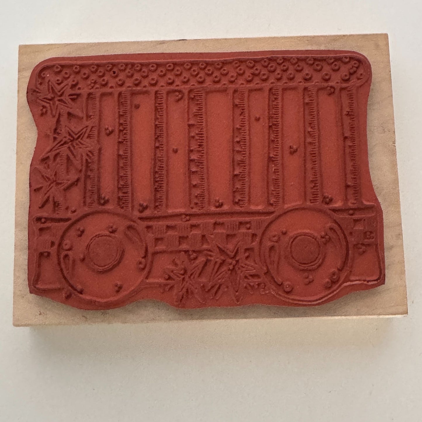 Whipper Snapper Wood Rubber Stamp Circus Train Card Making Animal Cage Craft