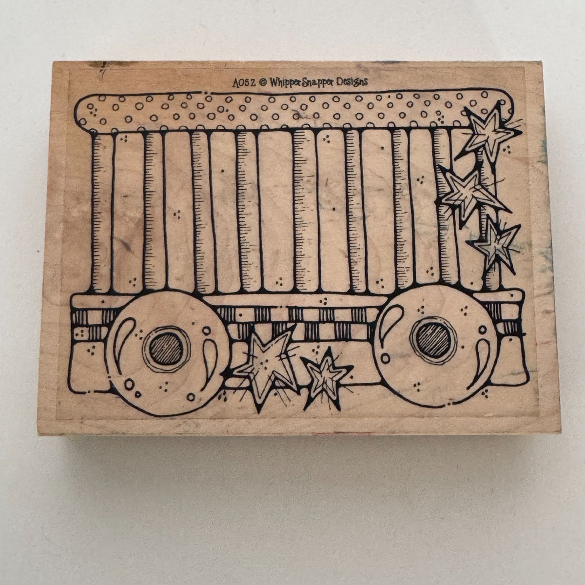 Whipper Snapper Wood Rubber Stamp Circus Train Card Making Animal Cage Craft
