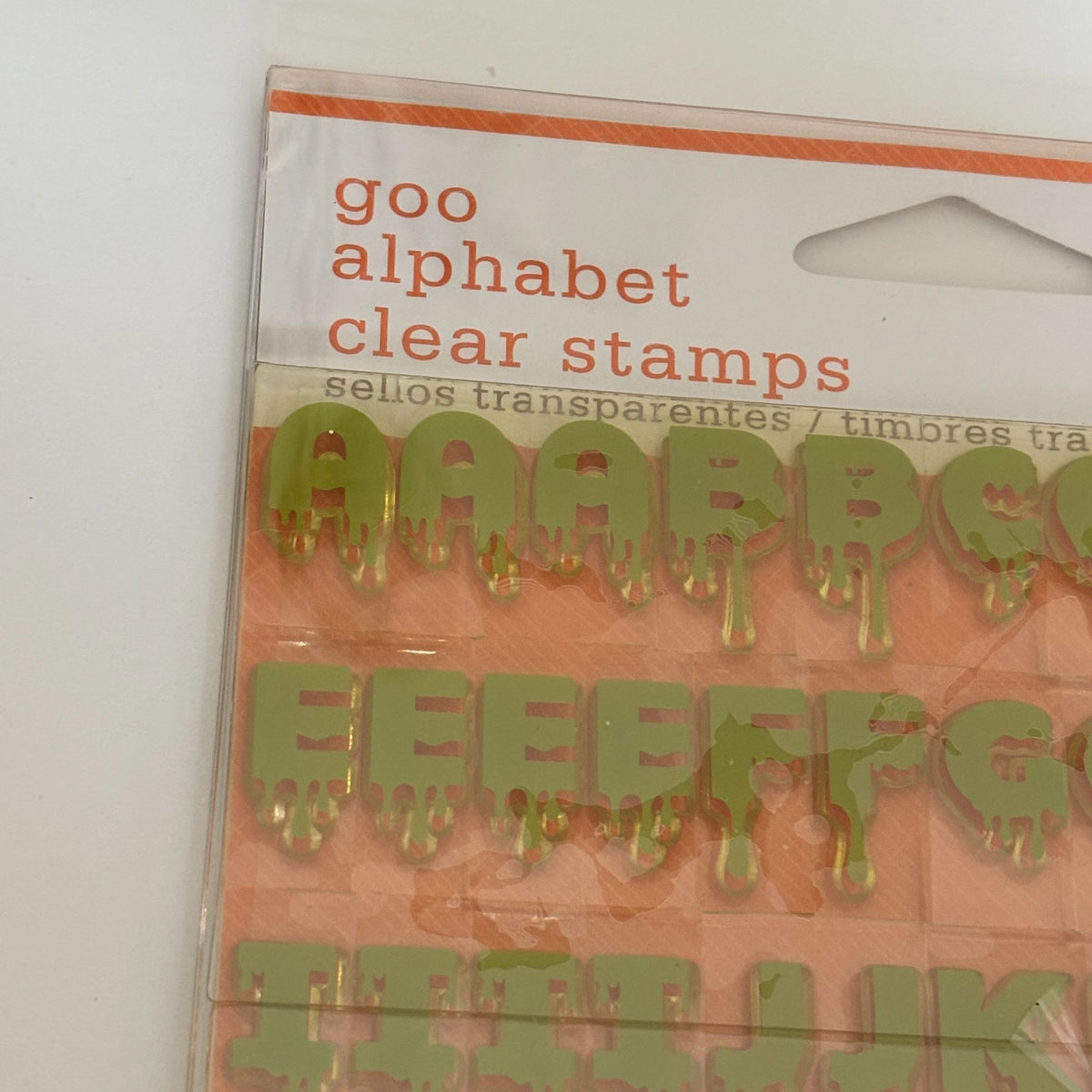 Martha Stewart Clear Stamps Goo Alphabet Dripping Letters Halloween Invitations Cardmaking Set Spooky Writing