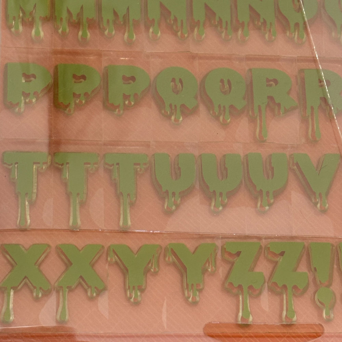 Martha Stewart Clear Stamps Goo Alphabet Dripping Letters Halloween Invitations Cardmaking Set Spooky Writing