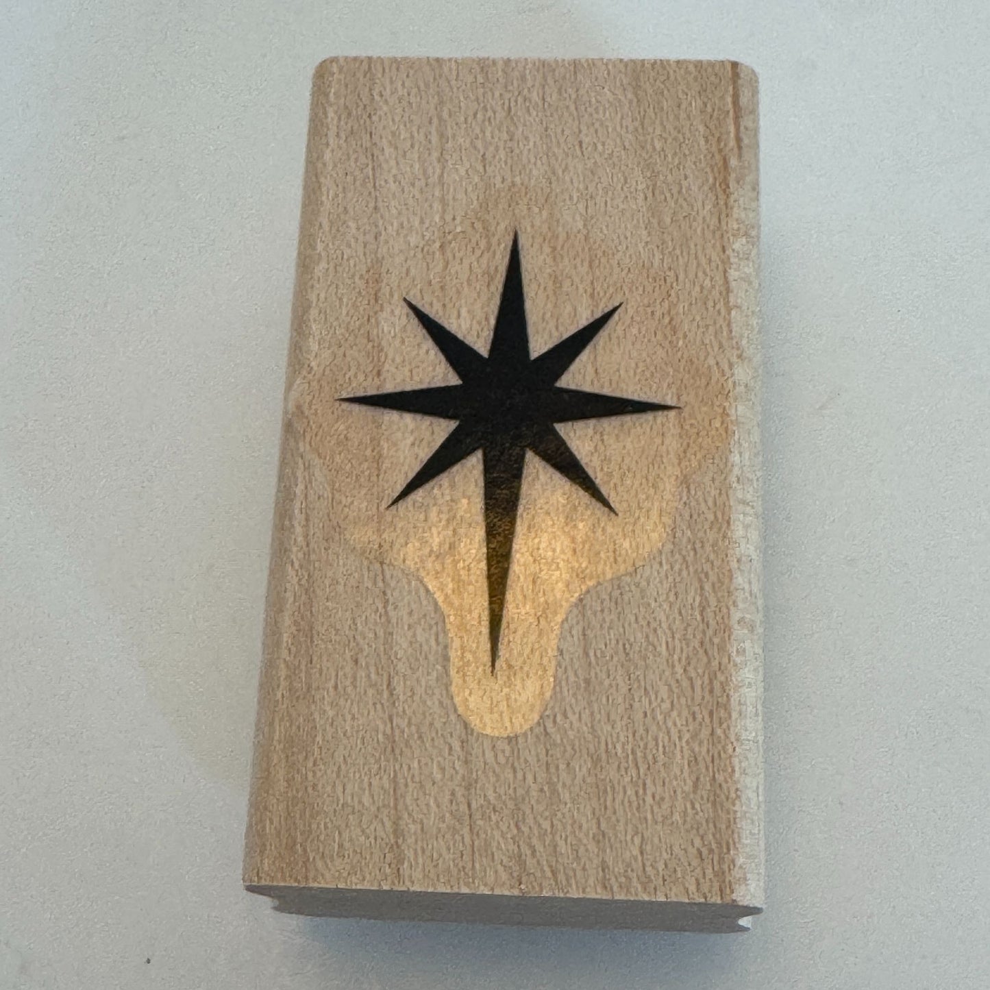 Stampin Up Wood Rubber Stamp Set Night In Bethlehem Christmas Card Making Star