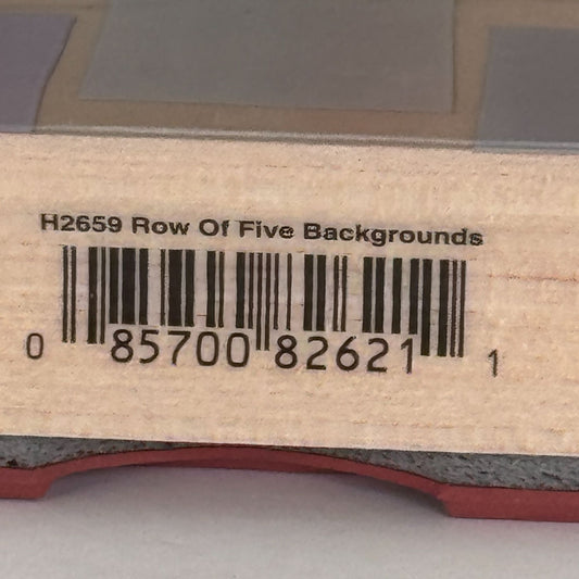 Hero Arts Rubber Stamp Row of Five Backgrounds Pattern Texture Squares Cardmaking Scrapbooking H2659