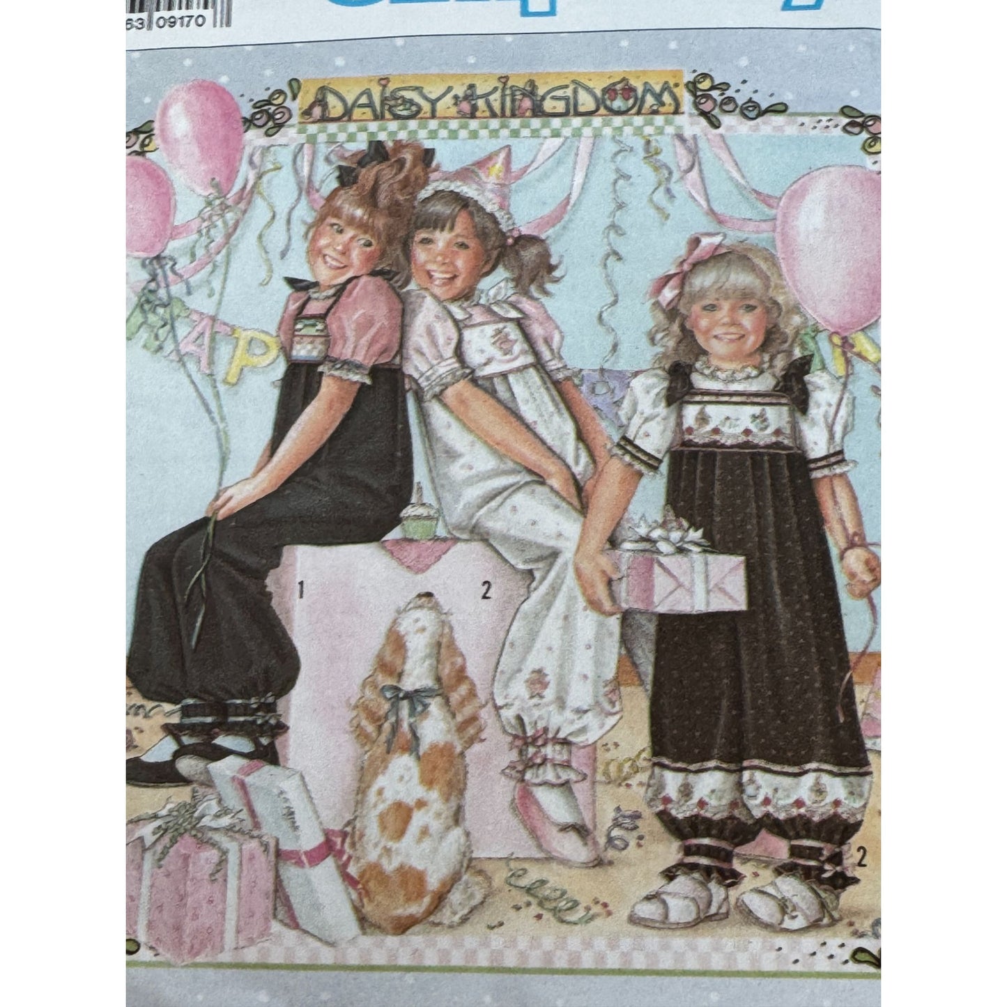 Simplicity Sewing Pattern 9218 Daisy Kingdom Balloon Overalls Blouse Sz 4 1980s