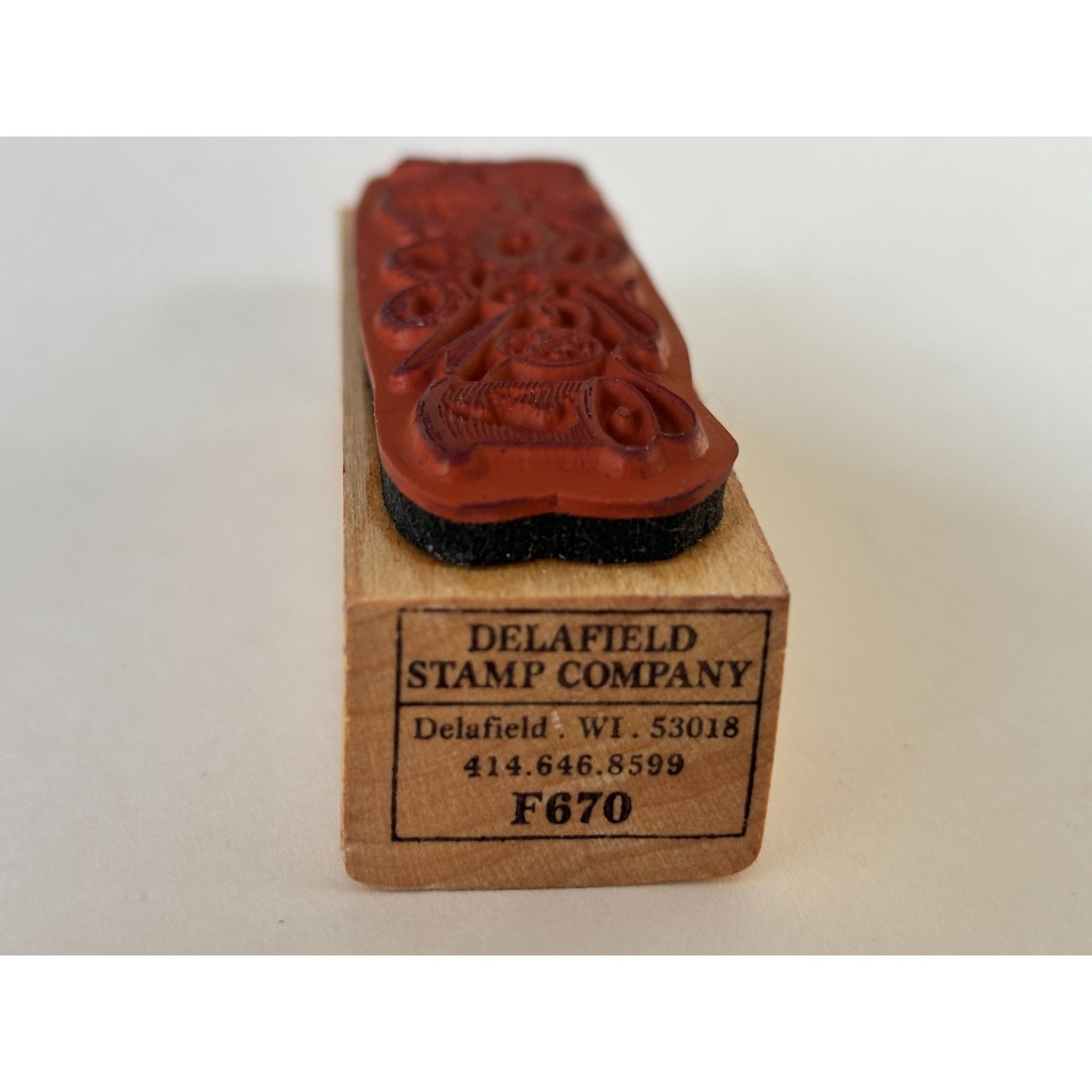 Delafield Rubber Stamp Sewing Notions Border Spool Scissors Pin Cushion Crafter