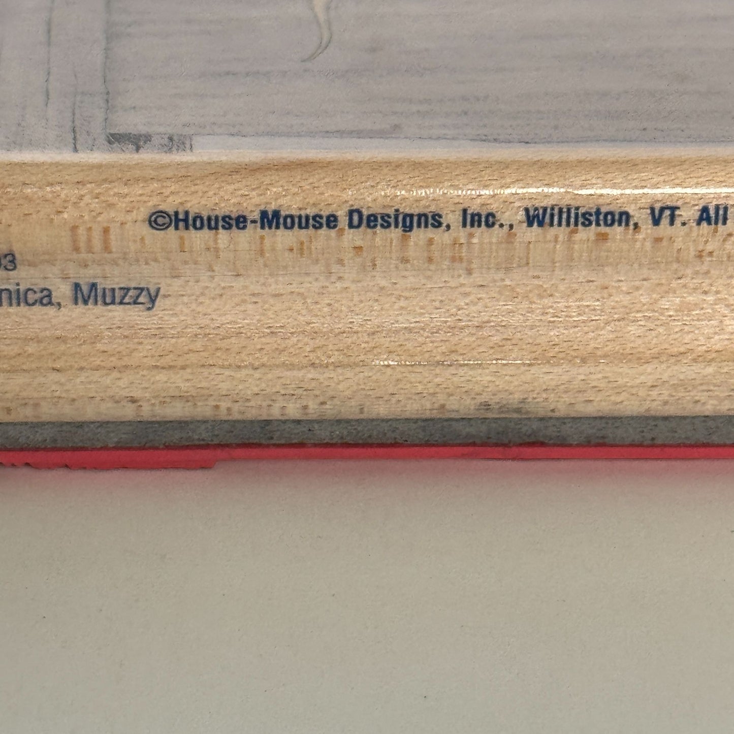 House Mouse Rubber Stamp Aromatherapy Lilacs Flowers Mice Fence Stampabilities