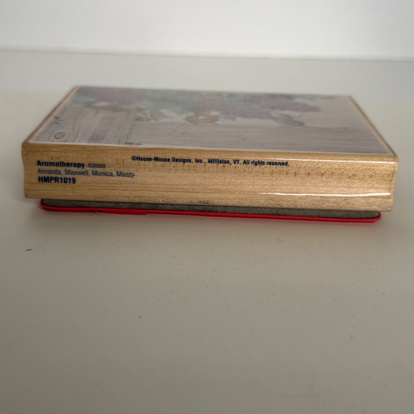 House Mouse Rubber Stamp Aromatherapy Lilacs Flowers Mice Fence Stampabilities