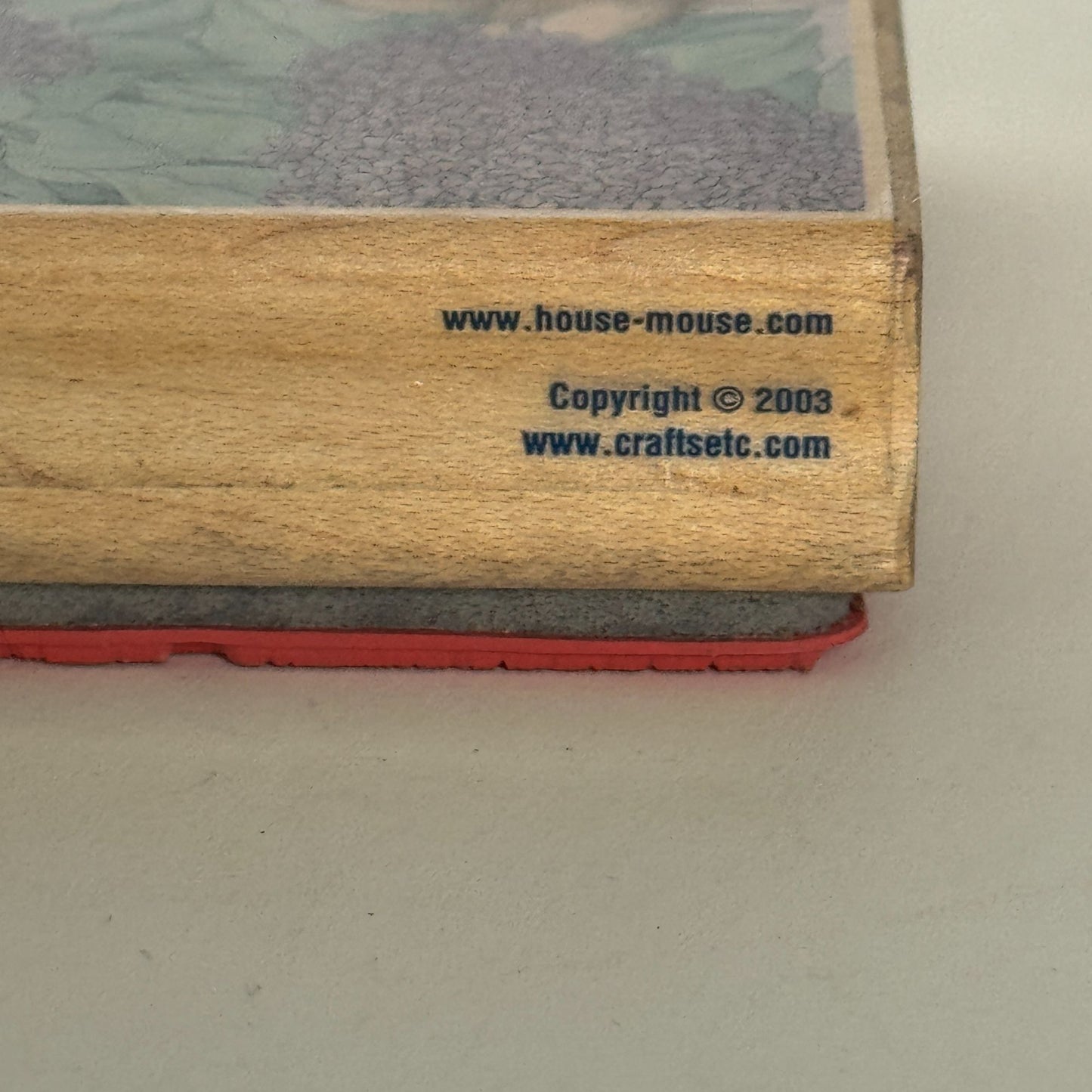 House Mouse Rubber Stamp Aromatherapy Lilacs Flowers Mice Fence Stampabilities