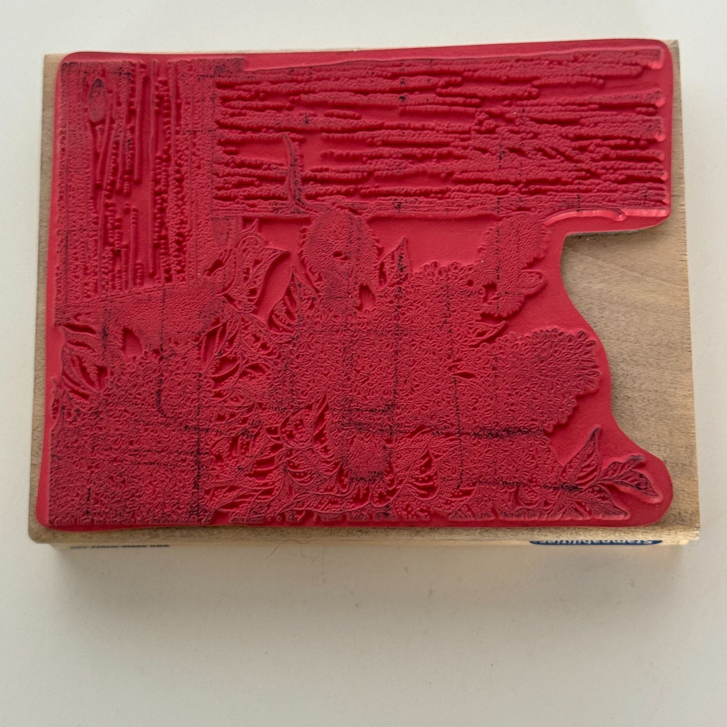 House Mouse Rubber Stamp Aromatherapy Lilacs Flowers Mice Fence Stampabilities