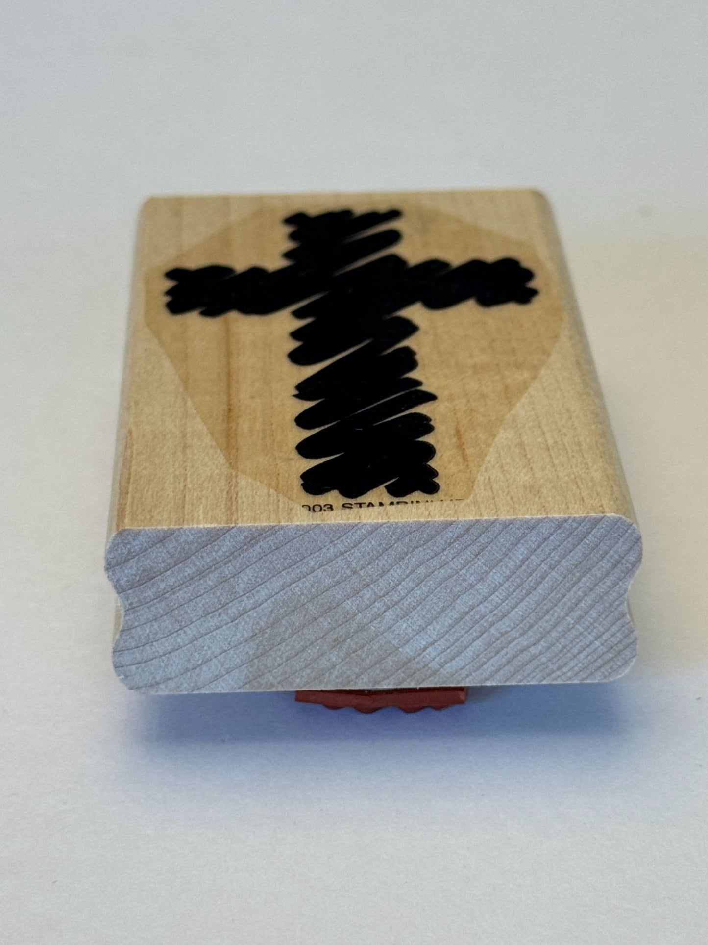 Stampin Up Rubber Stamp Christian Cross Easter Card Making Craft Religious Wood