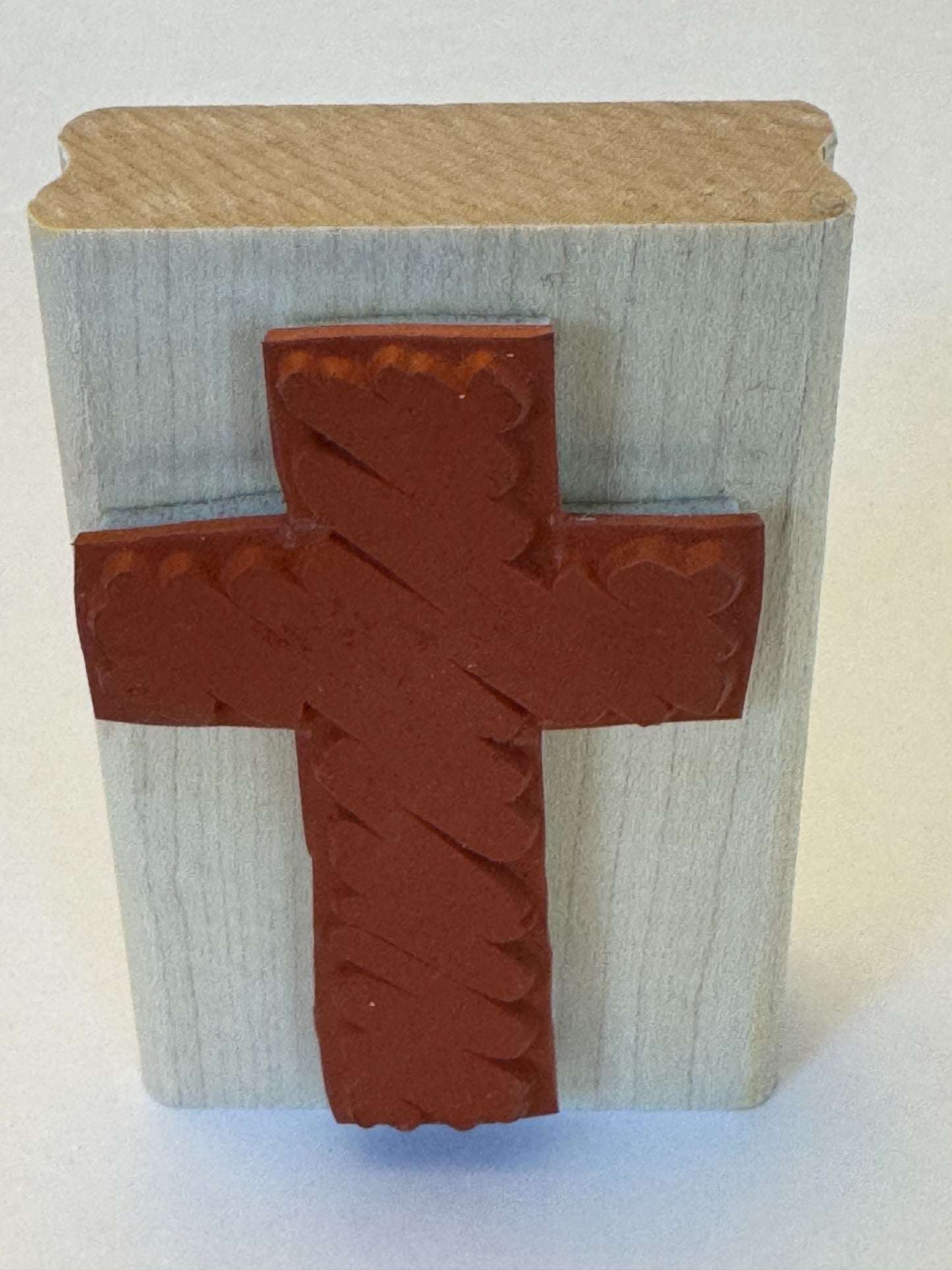 Stampin Up Rubber Stamp Christian Cross Easter Card Making Craft Religious Wood