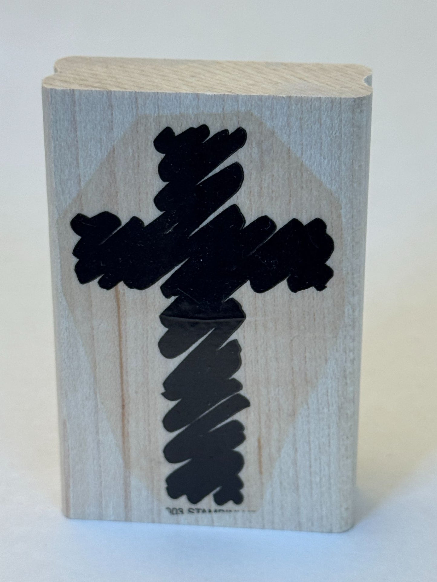 Stampin Up Rubber Stamp Christian Cross Easter Card Making Craft Religious Wood
