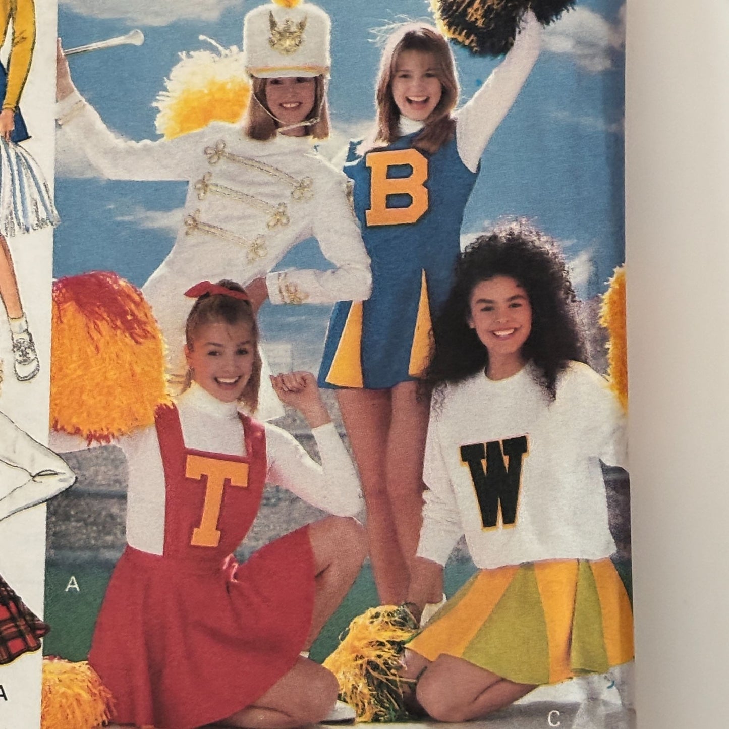 Butterick Sewing Pattern 6732 Cheerleader Dress Jumper Skirt Bib Costume 12-16 Uncut Varsity Uniform