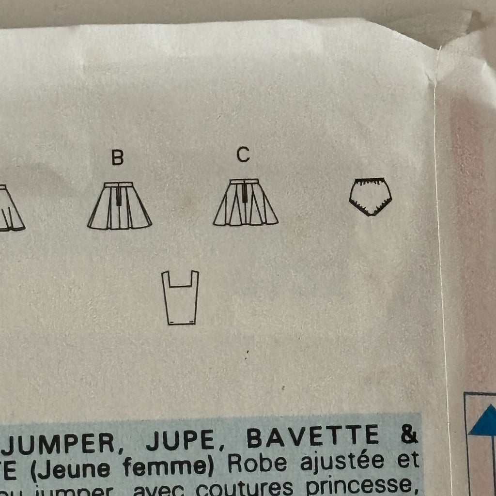 Butterick Sewing Pattern 6732 Cheerleader Dress Jumper Skirt Bib Costume 12-16 Uncut Varsity Uniform