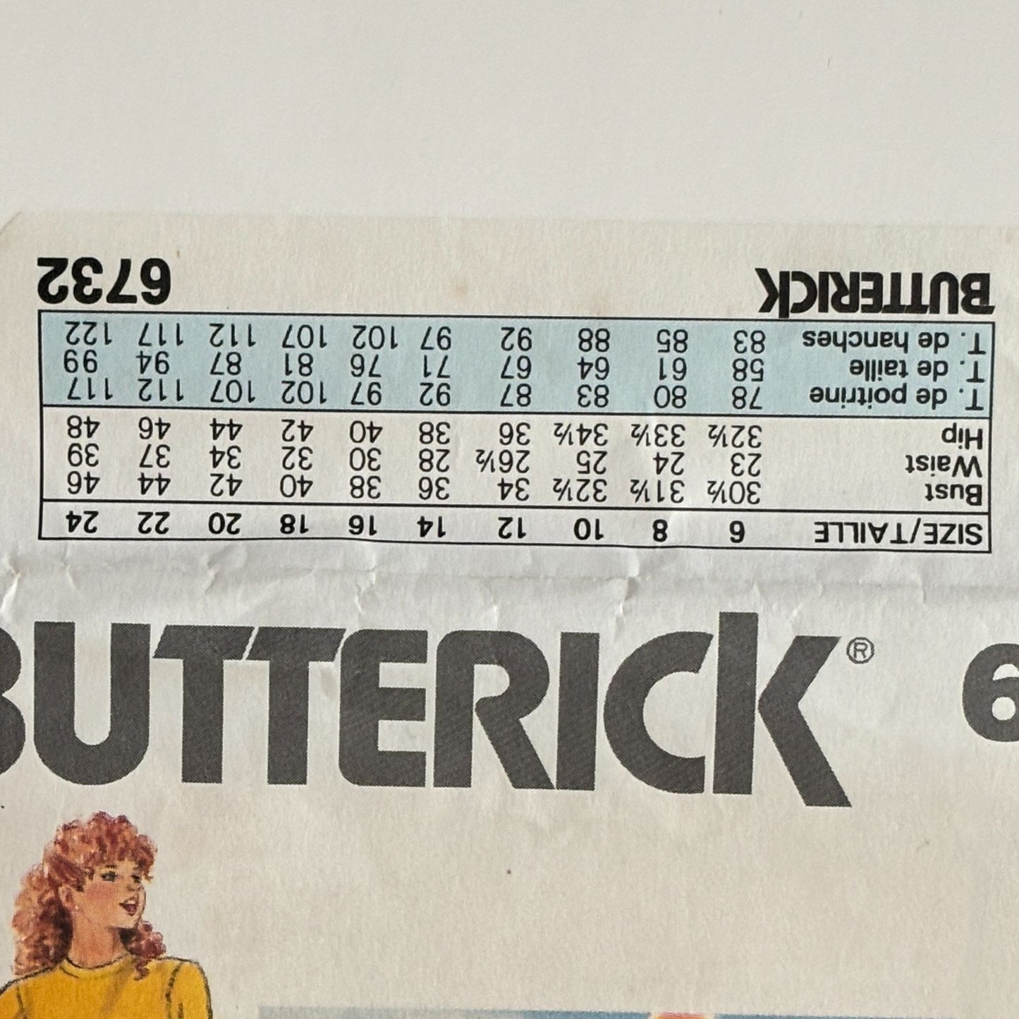 Butterick Sewing Pattern 6732 Cheerleader Dress Jumper Skirt Bib Costume 12-16 Uncut Varsity Uniform