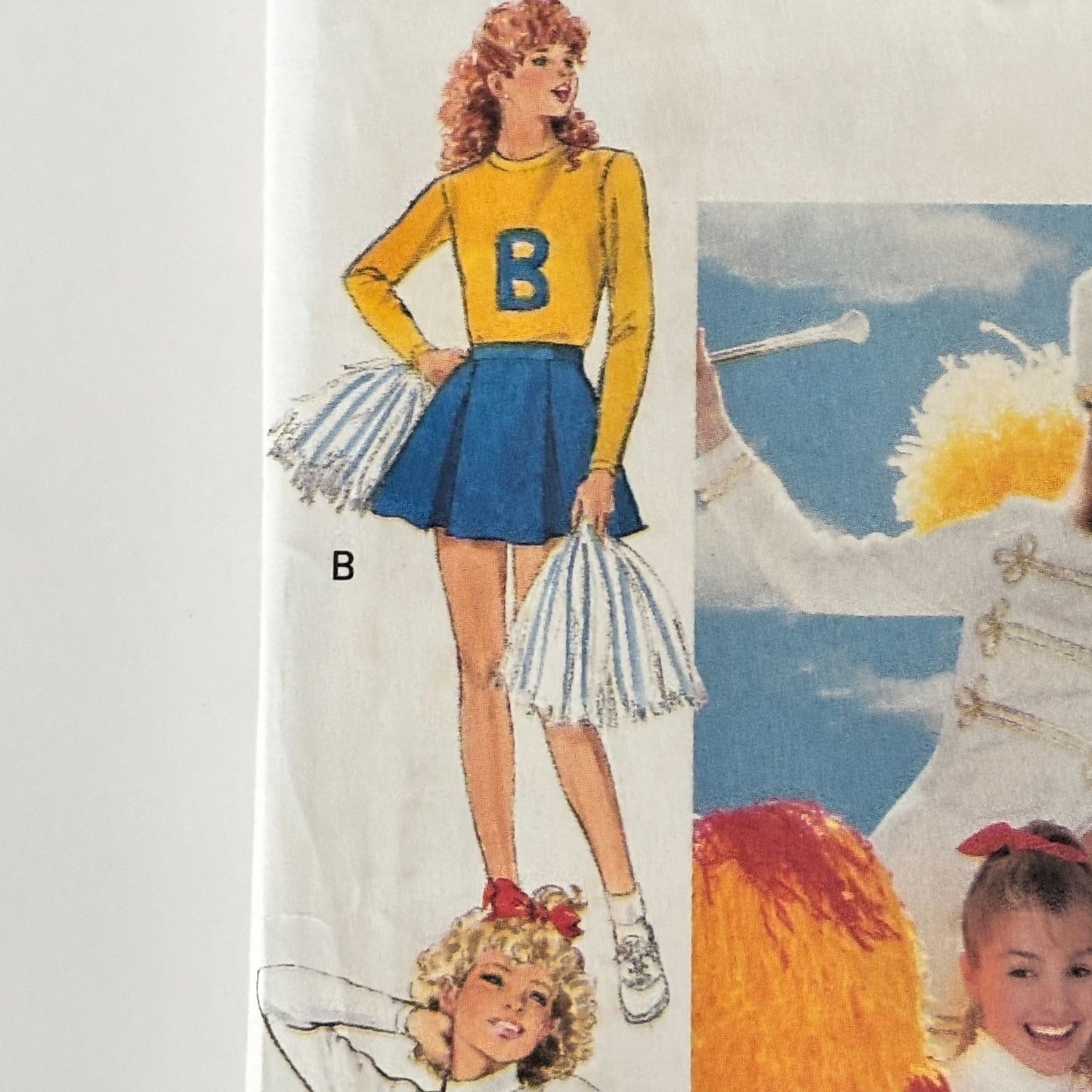 Butterick Sewing Pattern 6732 Cheerleader Dress Jumper Skirt Bib Costume 12-16 Uncut Varsity Uniform