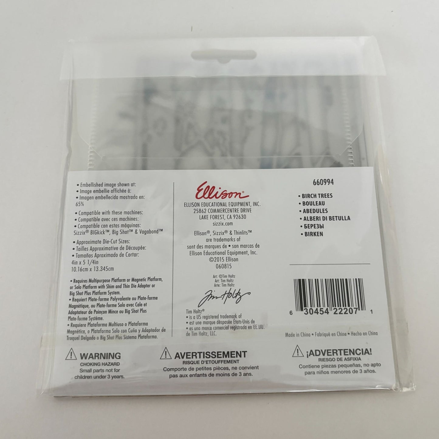 Sizzix Tim Holtz Birch Trees Thinlits Die 660994 Woodland Background Card Making Winter Scrapbooking
