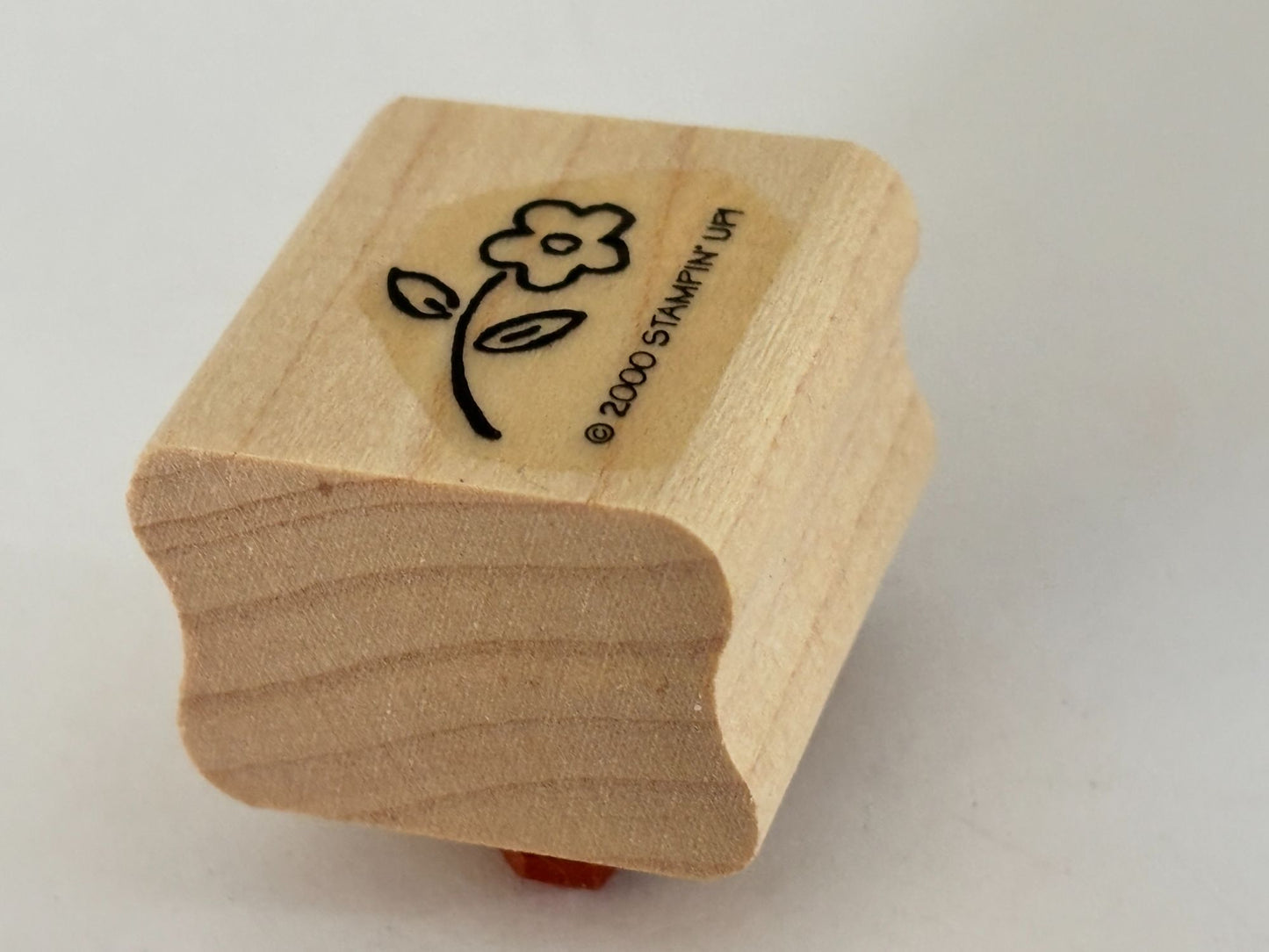 Stampin Up Rubber Stamp Flower Curved Stem Delicate Spring Garden Cardmaking