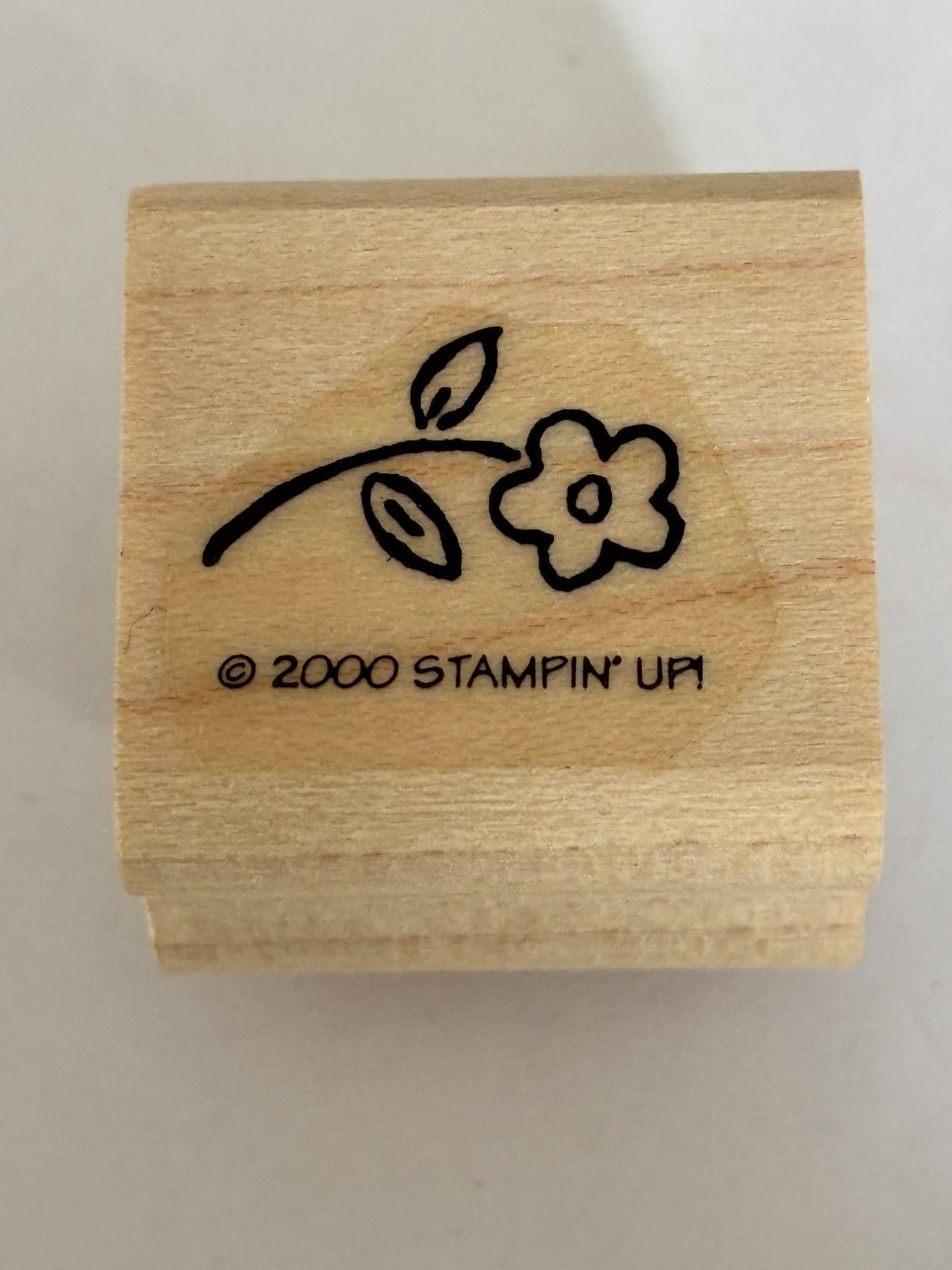 Stampin Up Rubber Stamp Flower Curved Stem Delicate Spring Garden Cardmaking