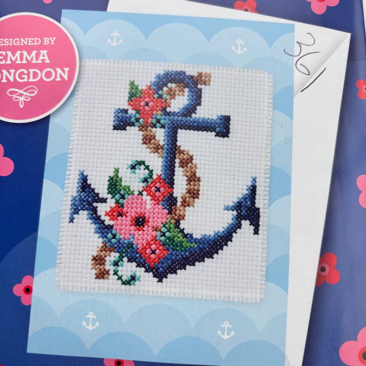 The World of Cross Stitching Nautical Anchor Card Making Kit Cross Stitch