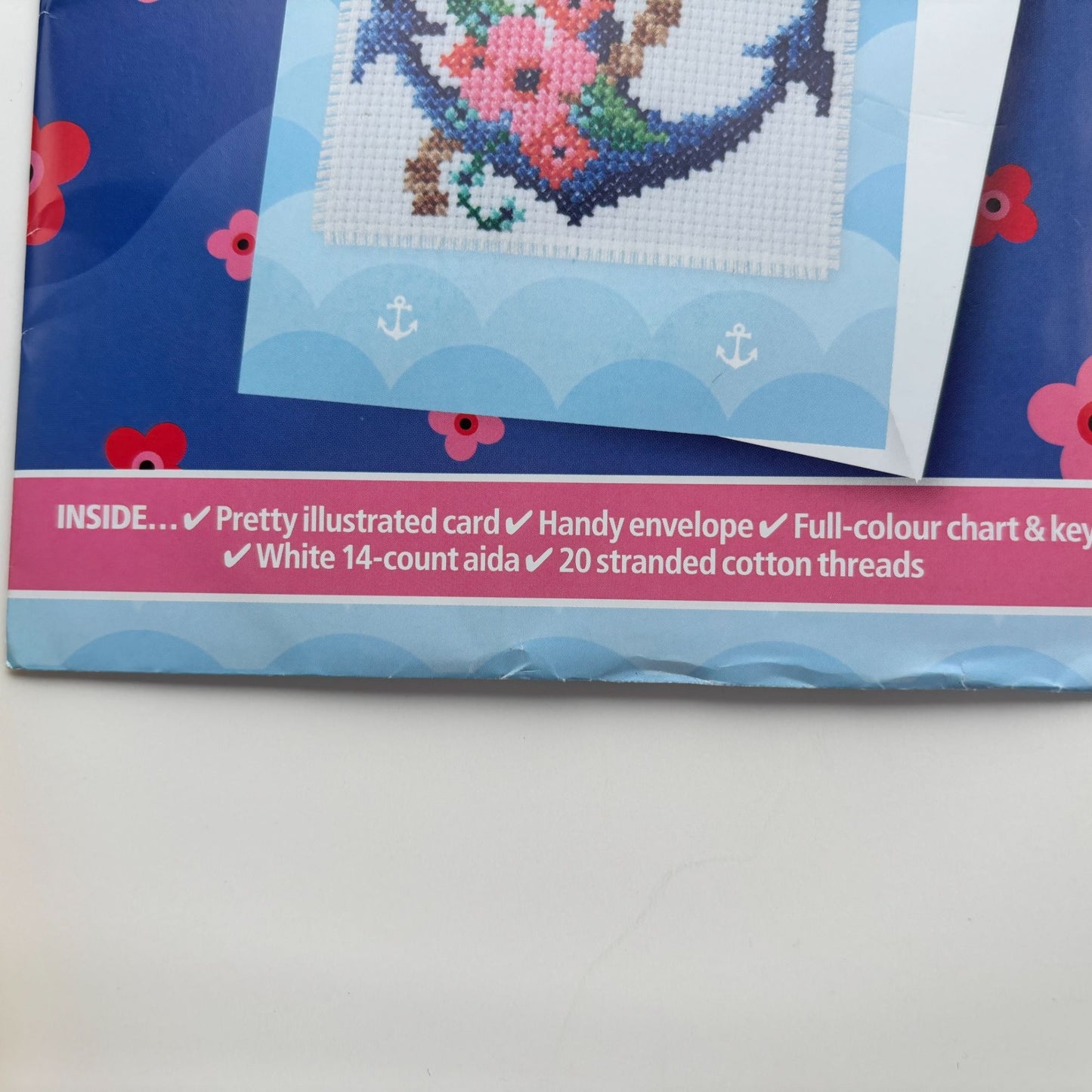 The World of Cross Stitching Nautical Anchor Card Making Kit Cross Stitch