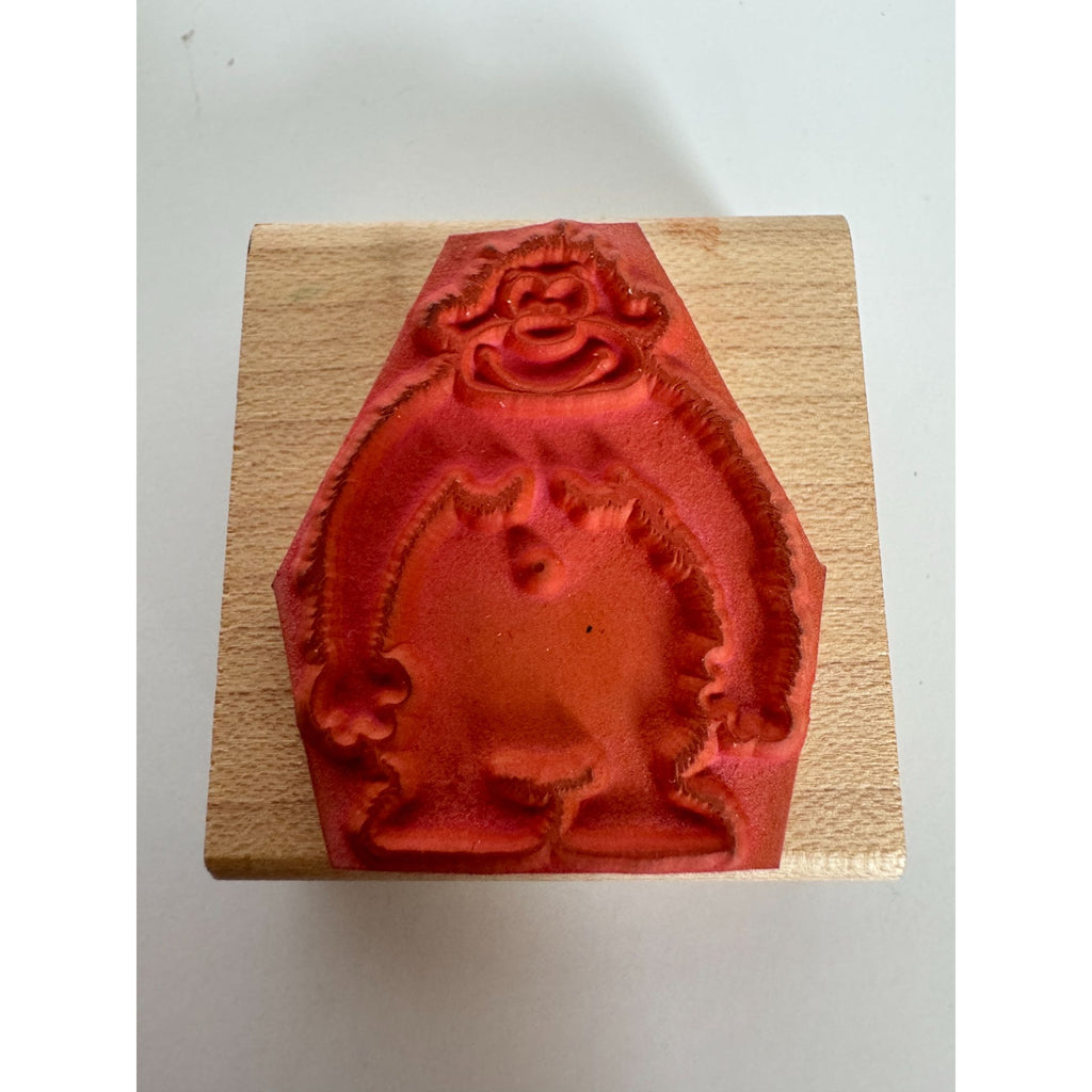 DOTS Wood Mounted Rubber Stamp G121 Gorilla Ape Zoo Animal Smiling Card Making