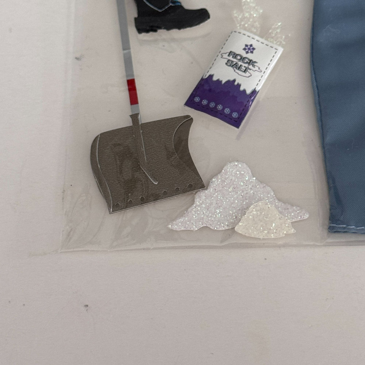 Jolees Boutique Dimensional Sticker Set Collage Snow Stuff Overalls Shovel Boots Gloves Winter Stickerpotamus