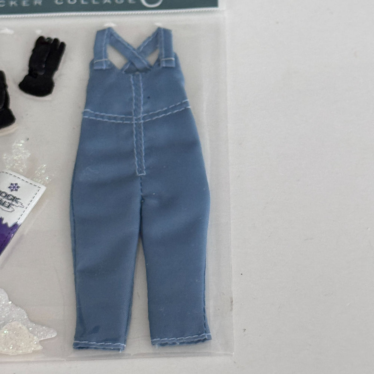 Jolees Boutique Dimensional Sticker Set Collage Snow Stuff Overalls Shovel Boots Gloves Winter Stickerpotamus
