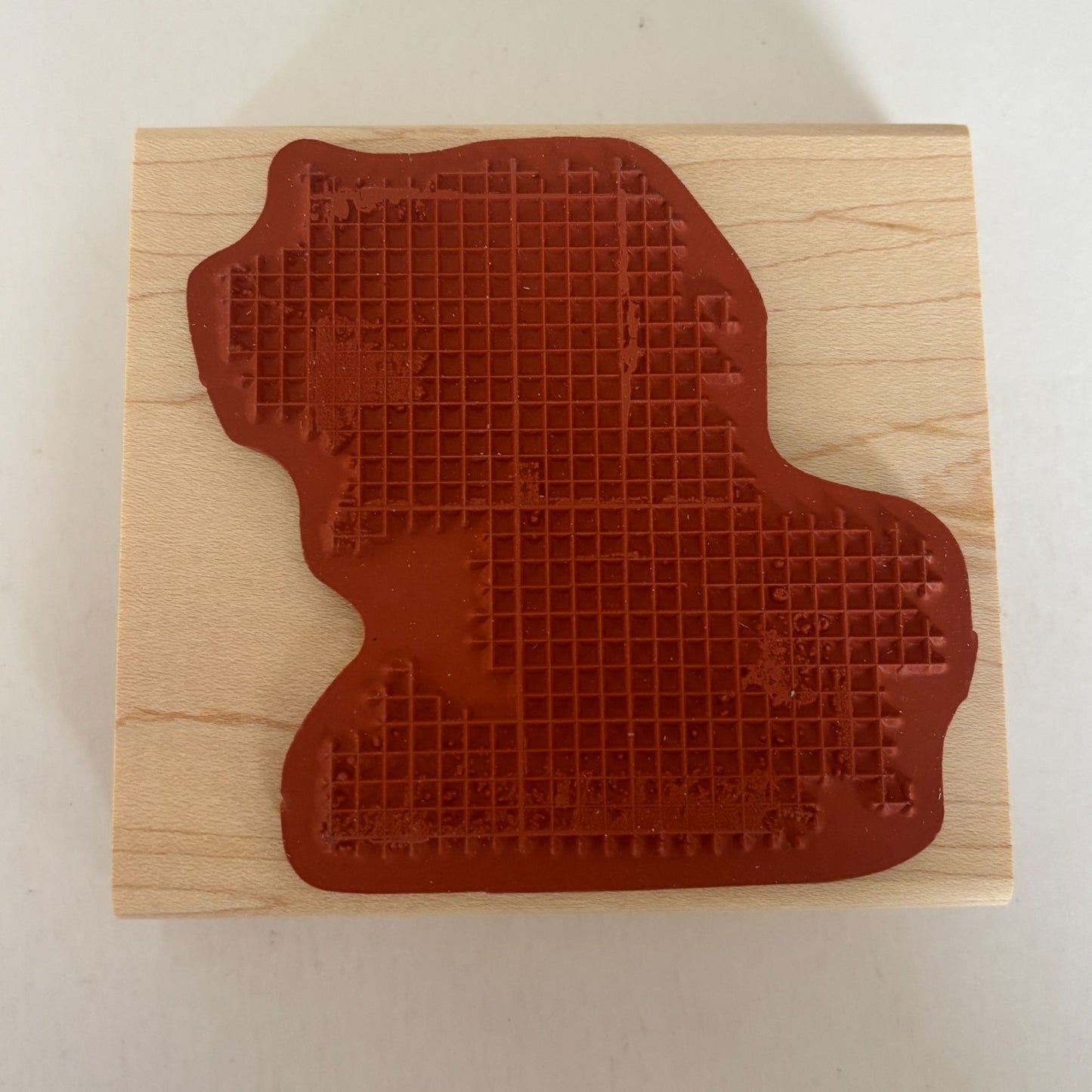 Stampin Up Rubber Stamp Off the Grid Grunge Background Texture Mixed Media Cardmaking Wood