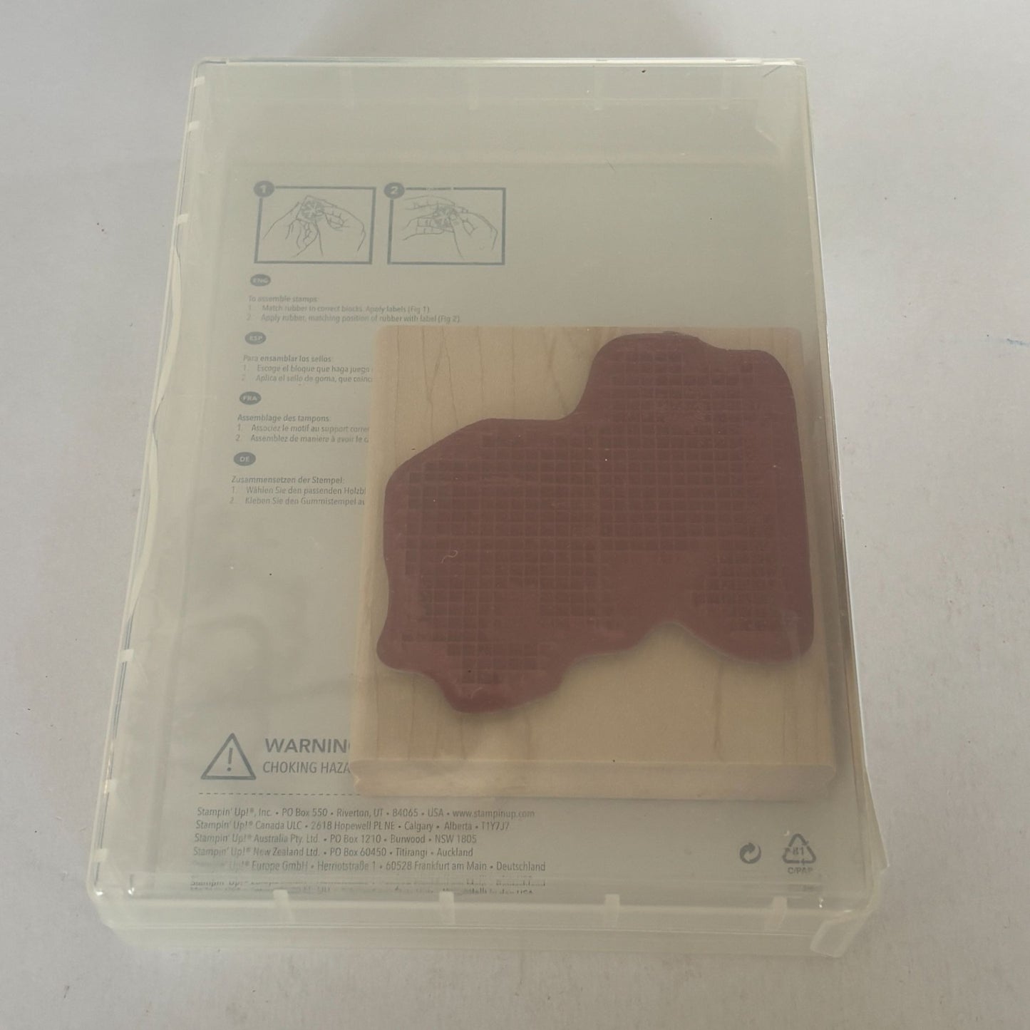 Stampin Up Rubber Stamp Off the Grid Grunge Background Texture Mixed Media Cardmaking Wood