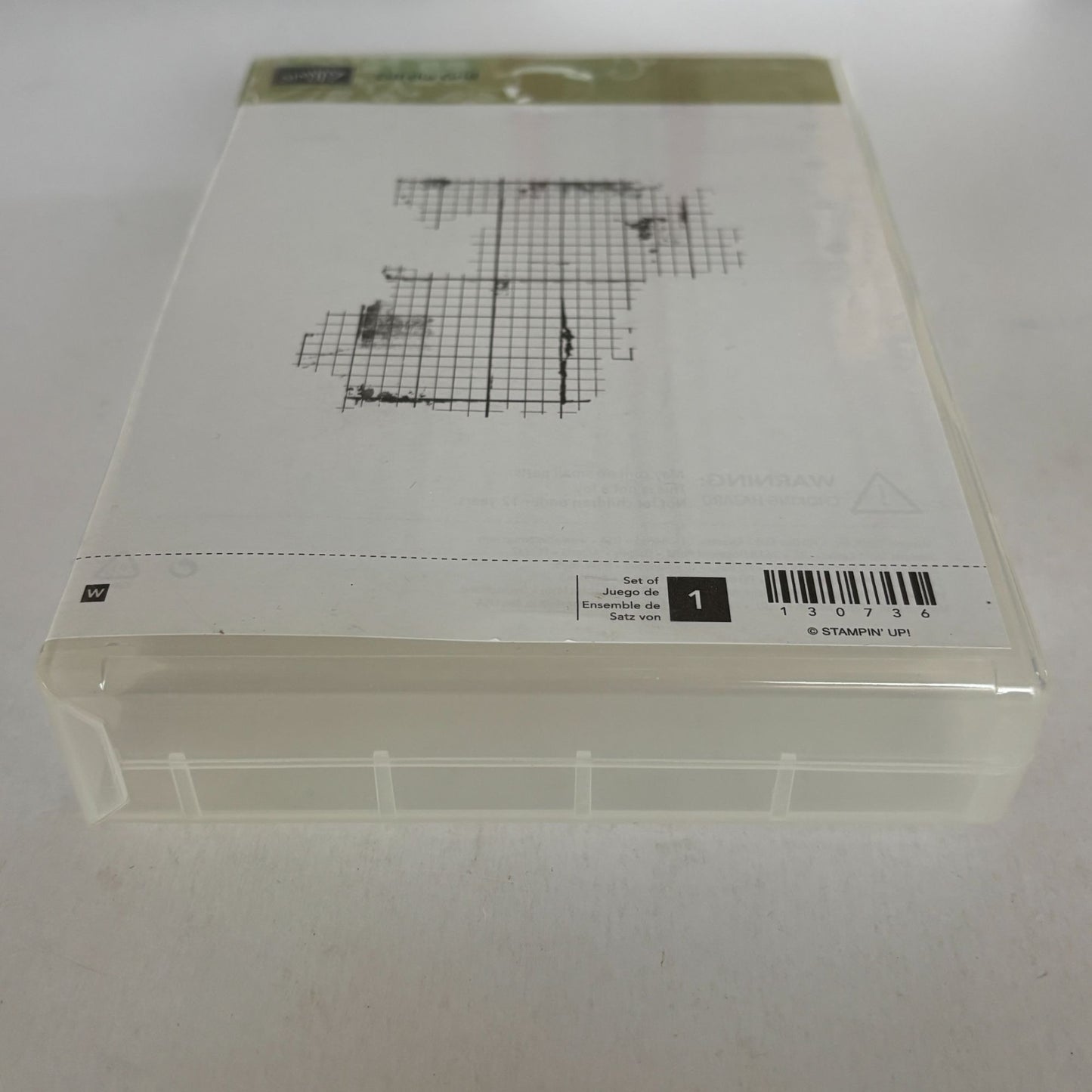 Stampin Up Rubber Stamp Off the Grid Grunge Background Texture Mixed Media Cardmaking Wood