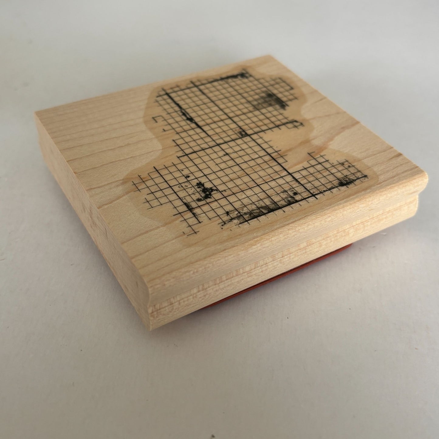 Stampin Up Rubber Stamp Off the Grid Grunge Background Texture Mixed Media Cardmaking Wood