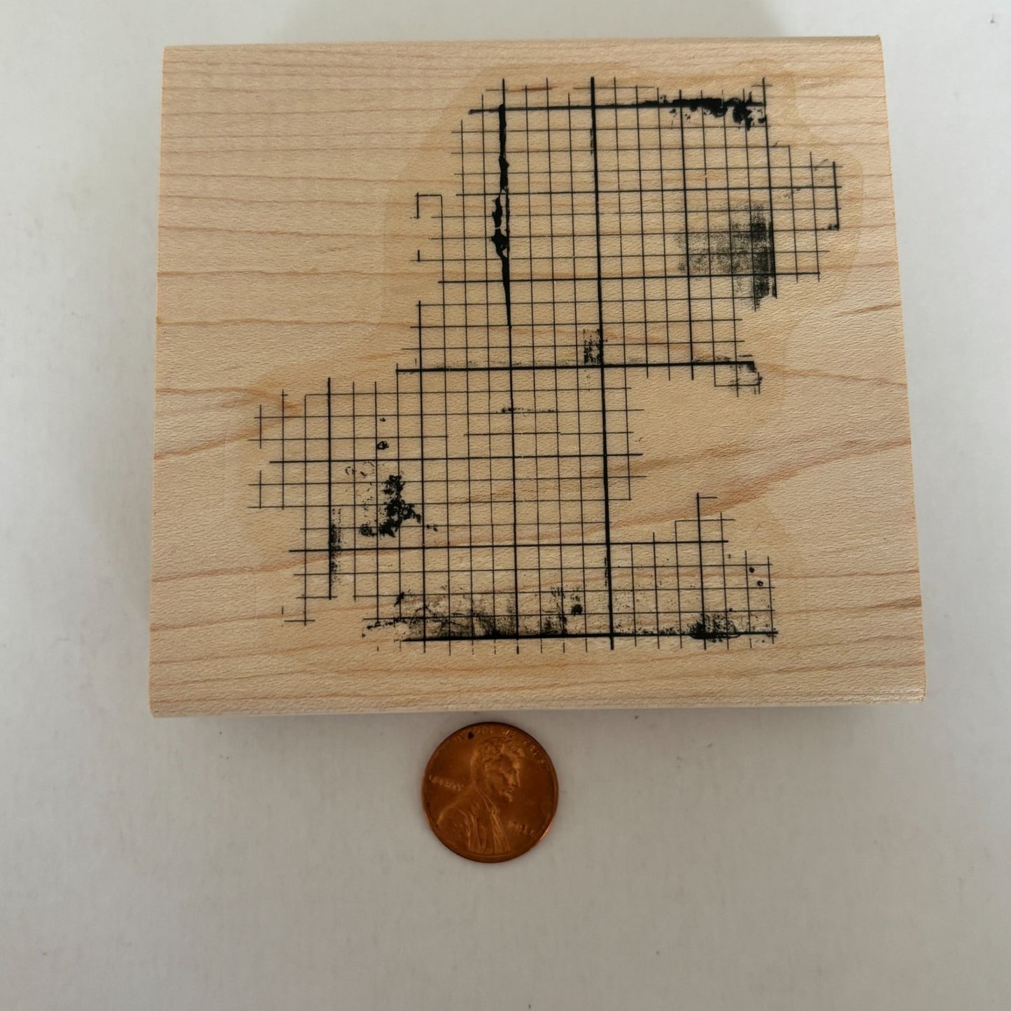 Stampin Up Rubber Stamp Off the Grid Grunge Background Texture Mixed Media Cardmaking Wood