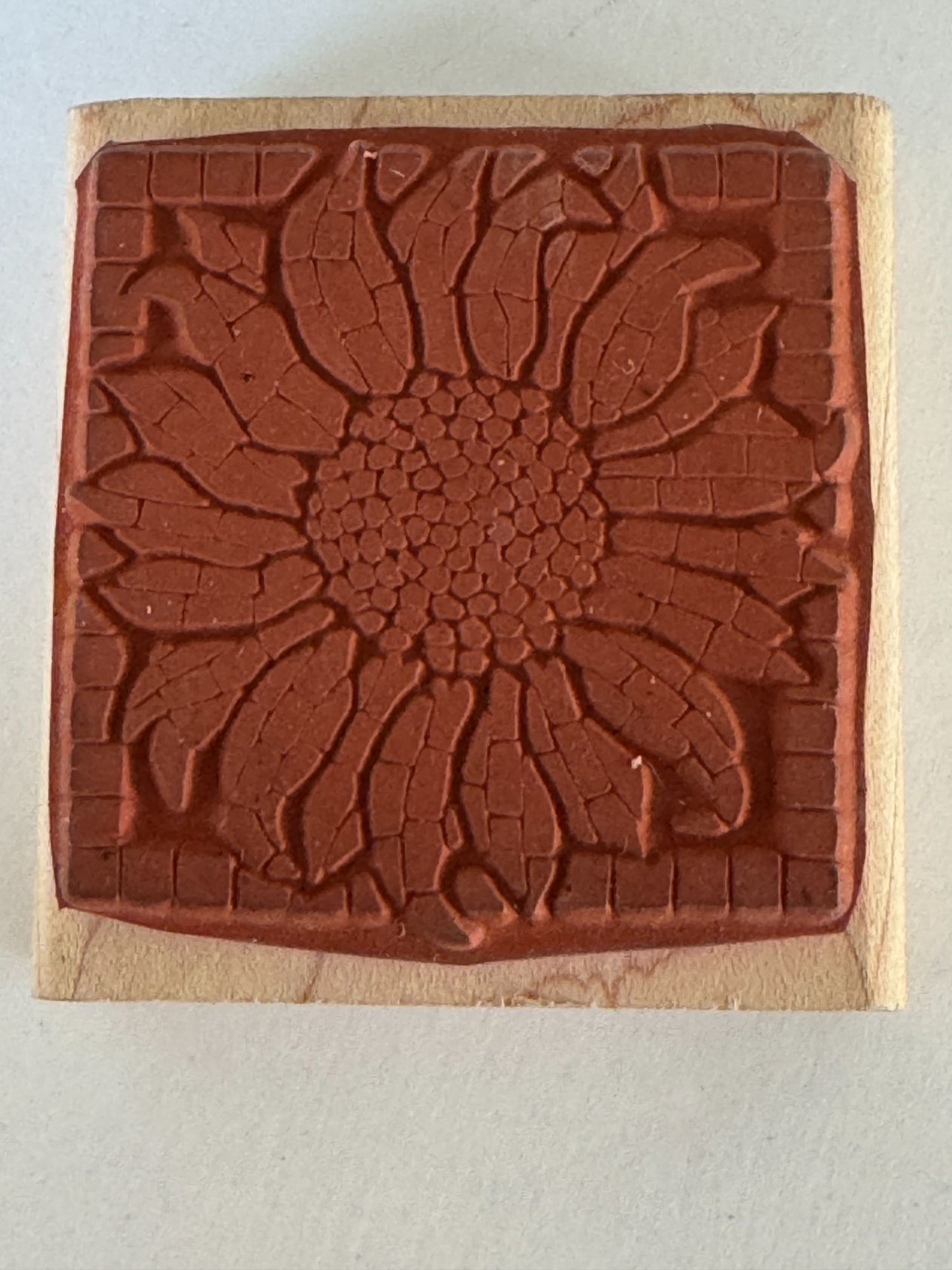 Rubber Stampede Rubber Stamp Sunflower Flower Friendship Card Making Friend Wood