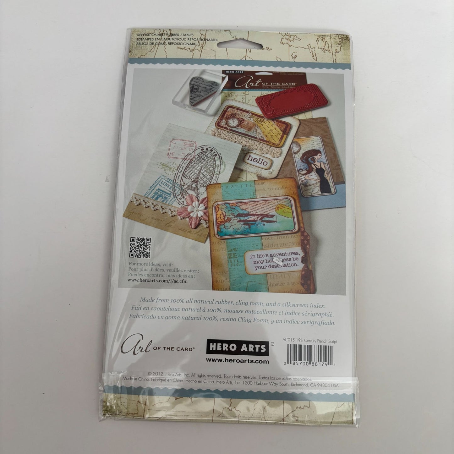 Hero Arts Rubber Stamp Art of the Card 19th Century French Script Chandelier Cardmaking