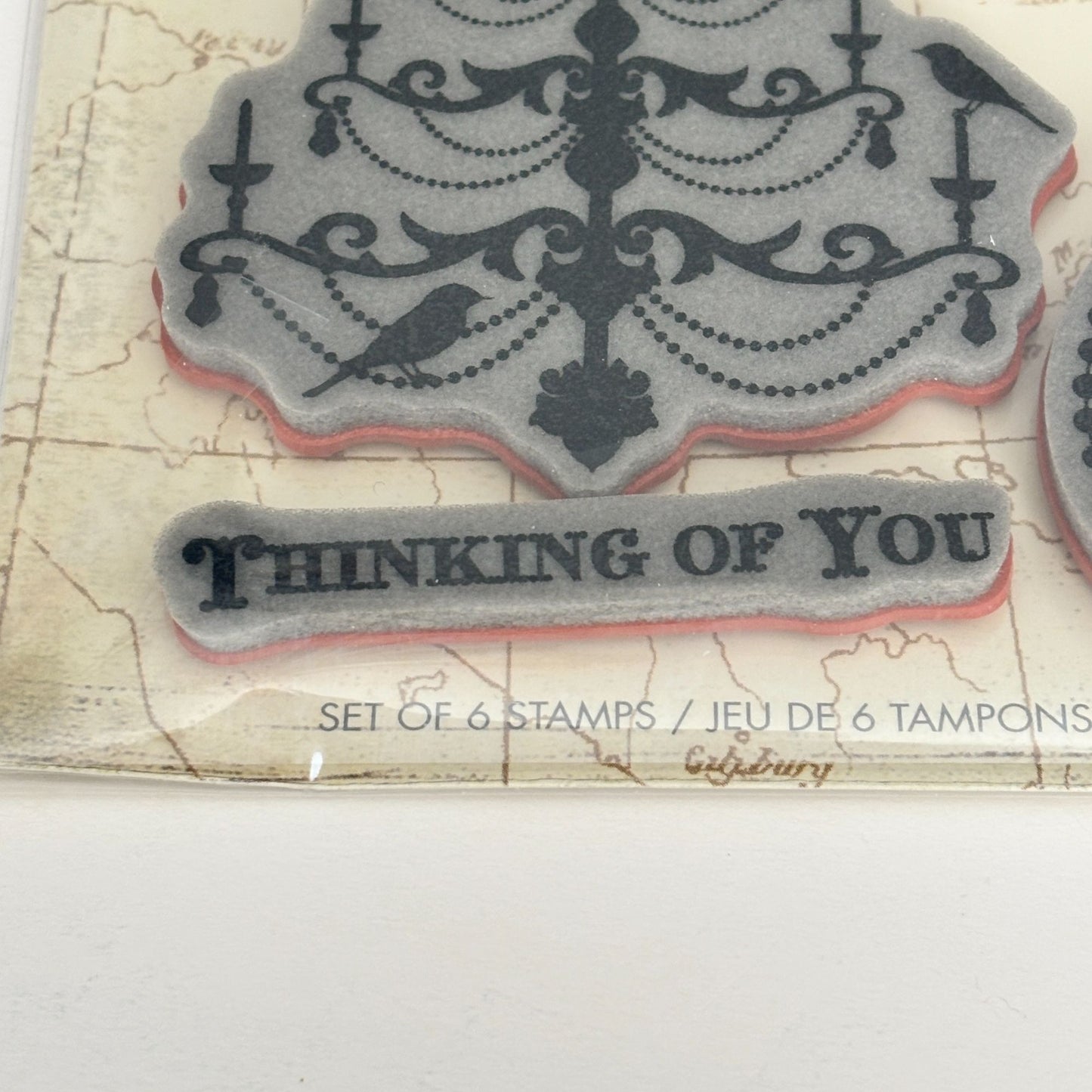 Hero Arts Rubber Stamp Art of the Card 19th Century French Script Chandelier Cardmaking