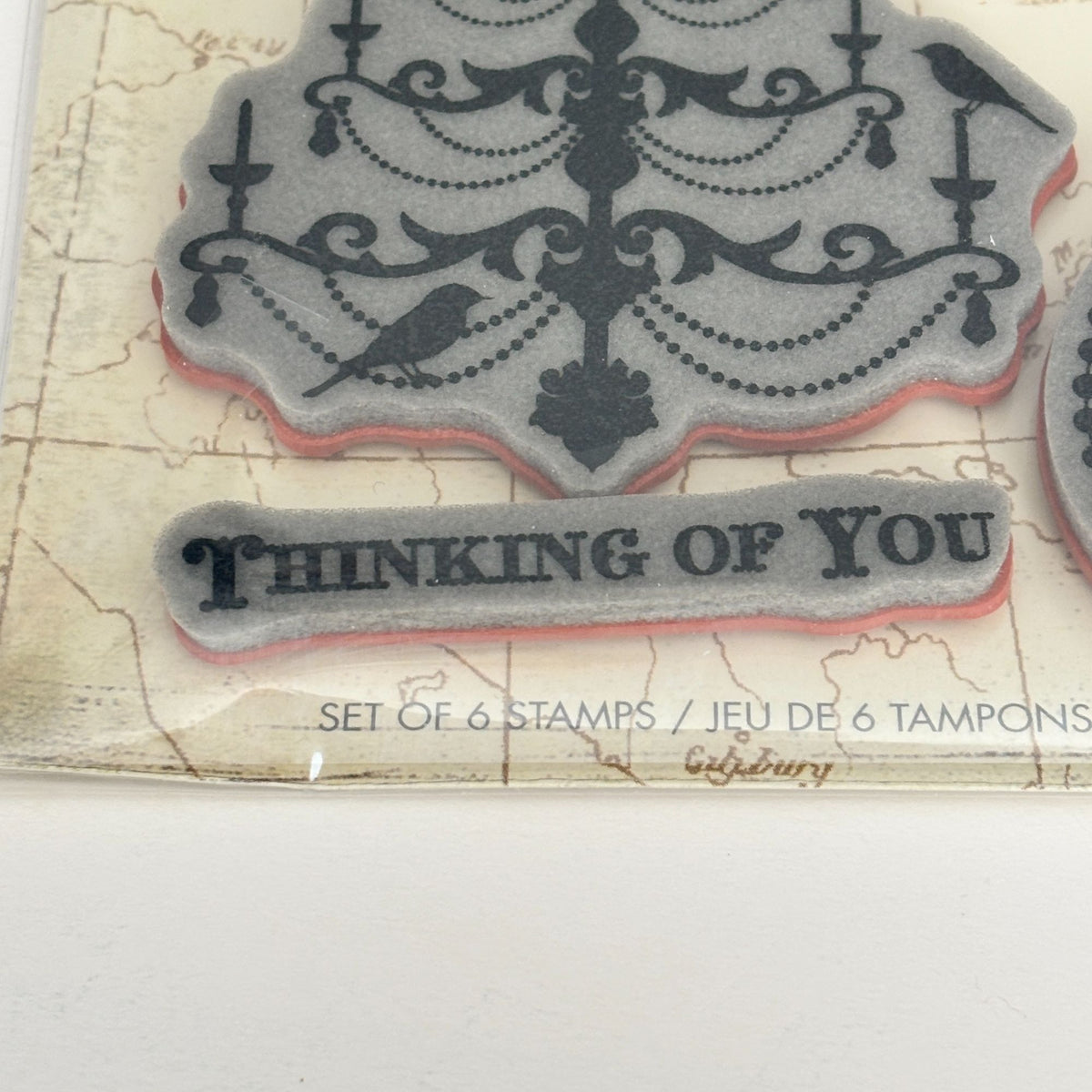 Hero Arts Rubber Stamp Art of the Card 19th Century French Script Chandelier Cardmaking