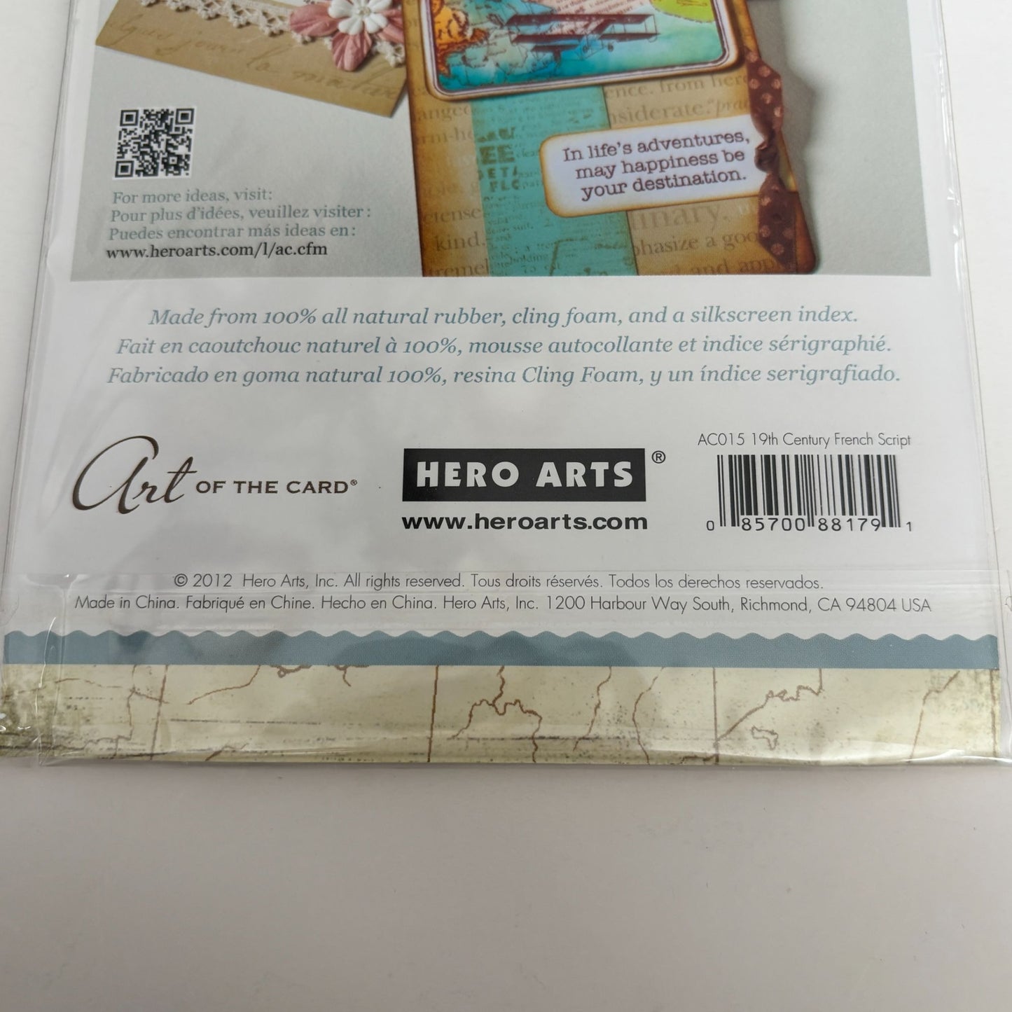 Hero Arts Rubber Stamp Art of the Card 19th Century French Script Chandelier Cardmaking