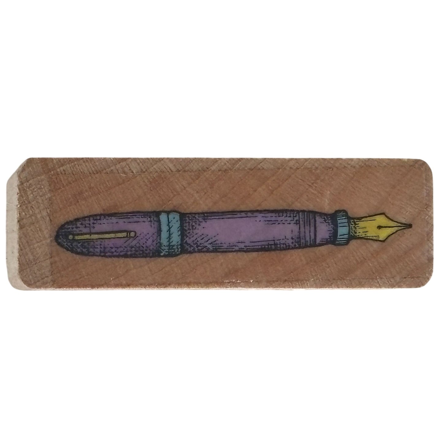 Fountain Pen Rubber Stamp Crafting Journaling Writer Writing Junk Journaling Scrapbooking Card Making