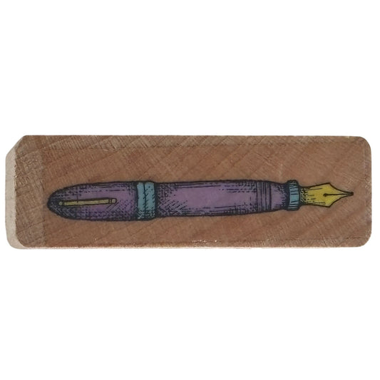 Fountain Pen Rubber Stamp Crafting Journaling Writer Writing Junk Journaling Scrapbooking Card Making