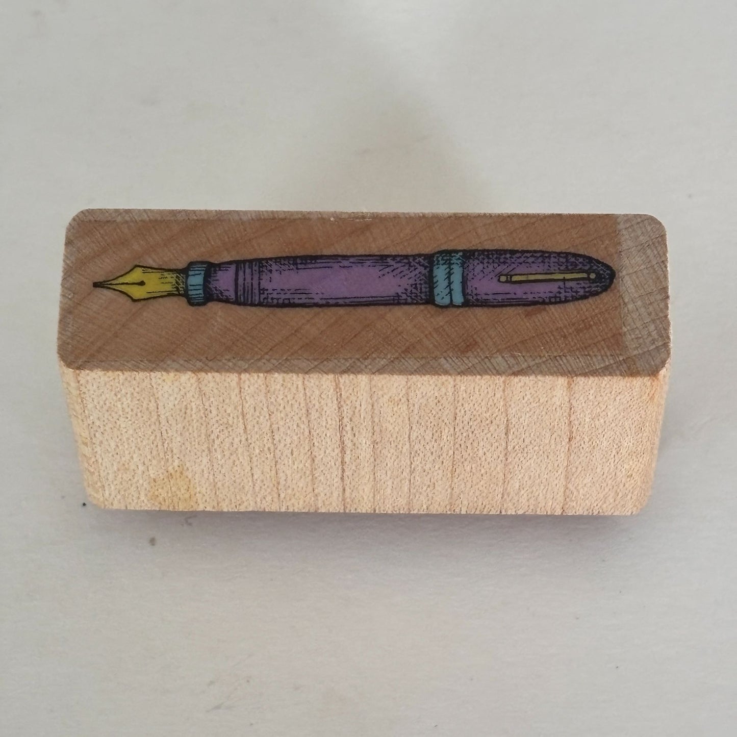 Fountain Pen Rubber Stamp Crafting Journaling Writer Writing Junk Journaling Scrapbooking Card Making
