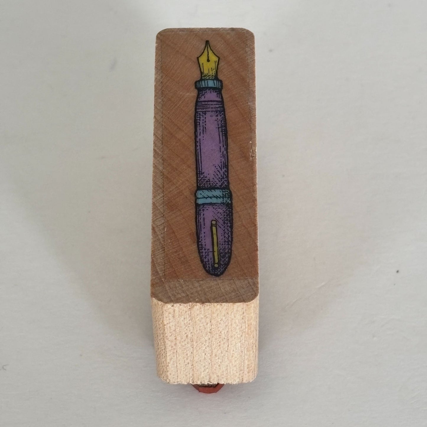 Fountain Pen Rubber Stamp Crafting Journaling Writer Writing Junk Journaling Scrapbooking Card Making
