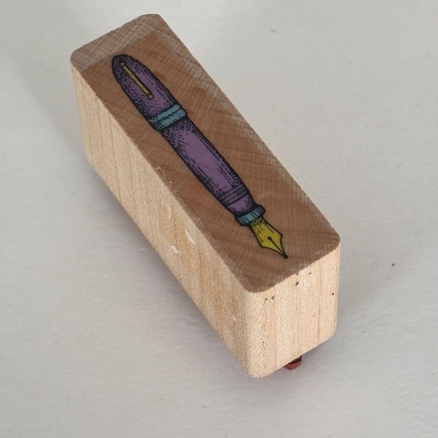 Fountain Pen Rubber Stamp Crafting Journaling Writer Writing Junk Journaling Scrapbooking Card Making
